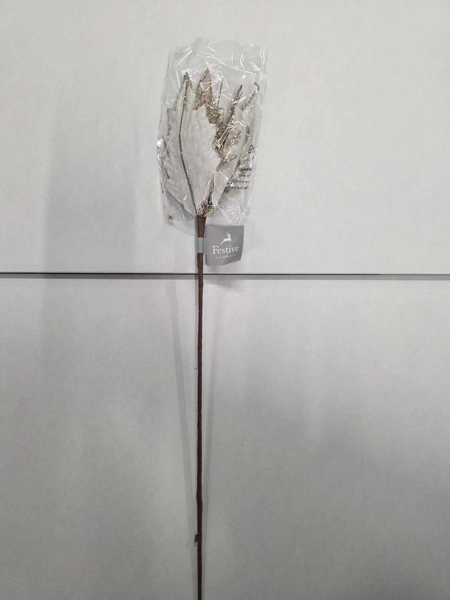 Poinsettia Champagne Sequins 55cm