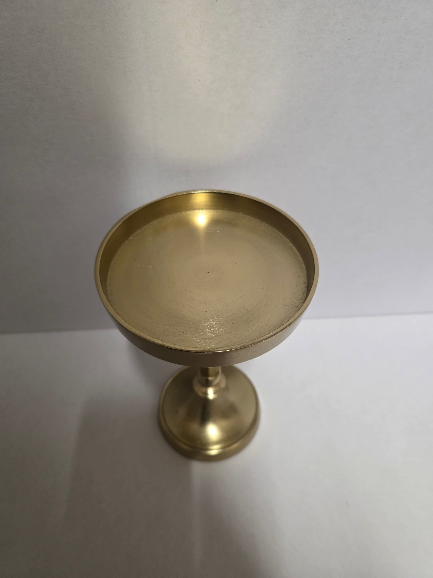 Candleholder Aluminium Gold 8x12cm