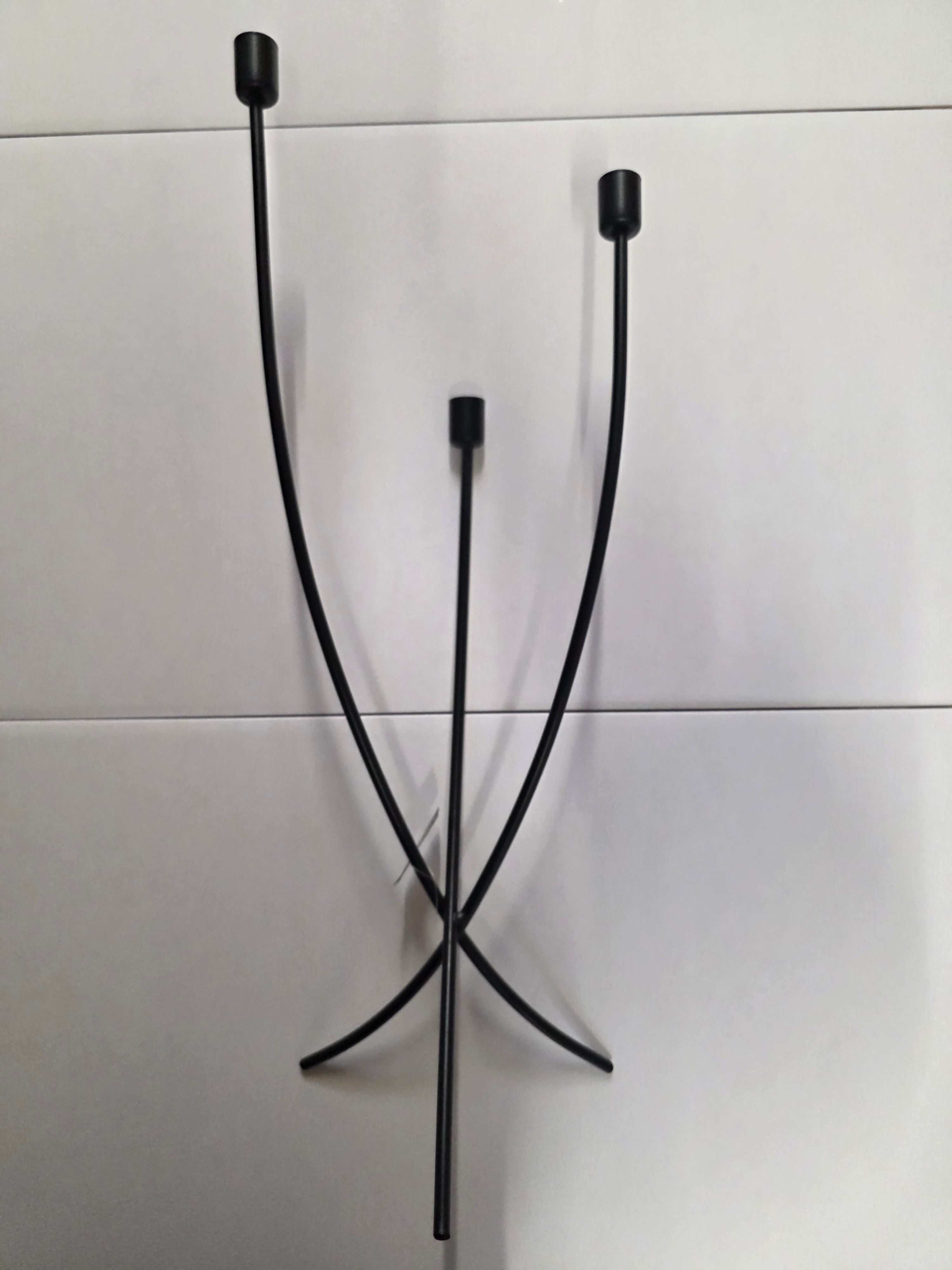 Candleholder Black 22x16x60cm