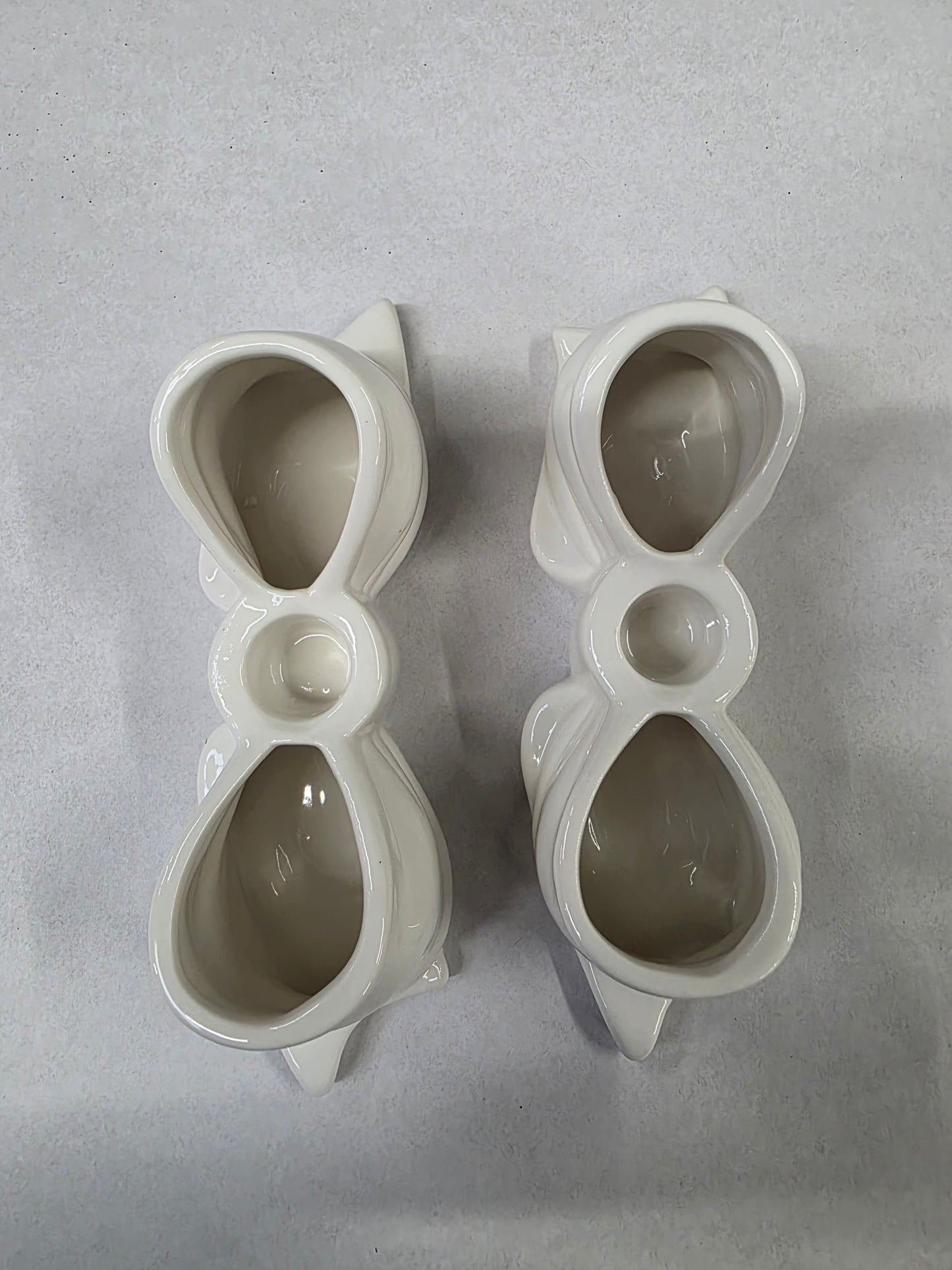 Porcelain White Bow Candle Holder 20cm
