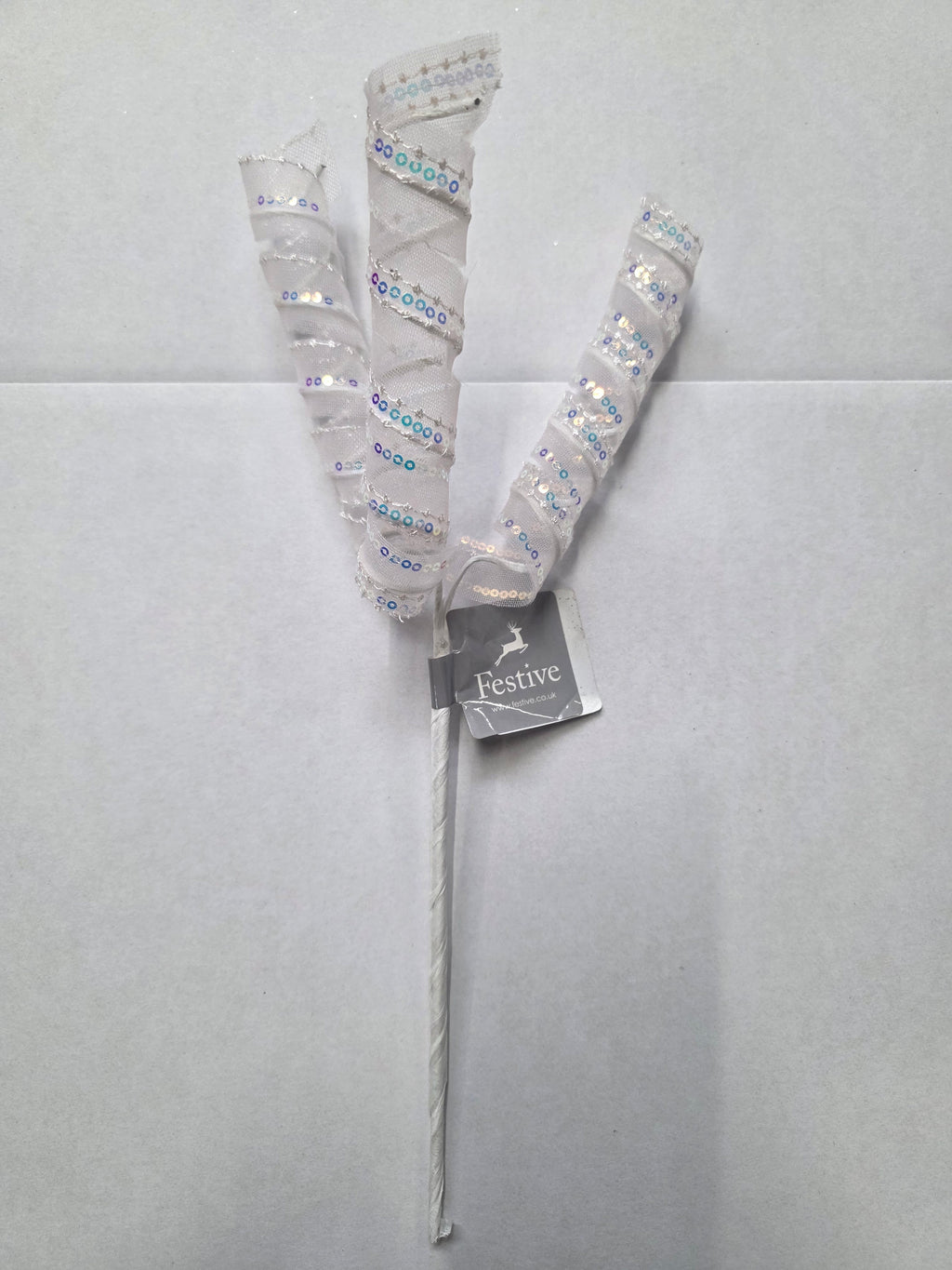 Spiral Stems Iridescent Sequins 48cm  (PACK OF 2)