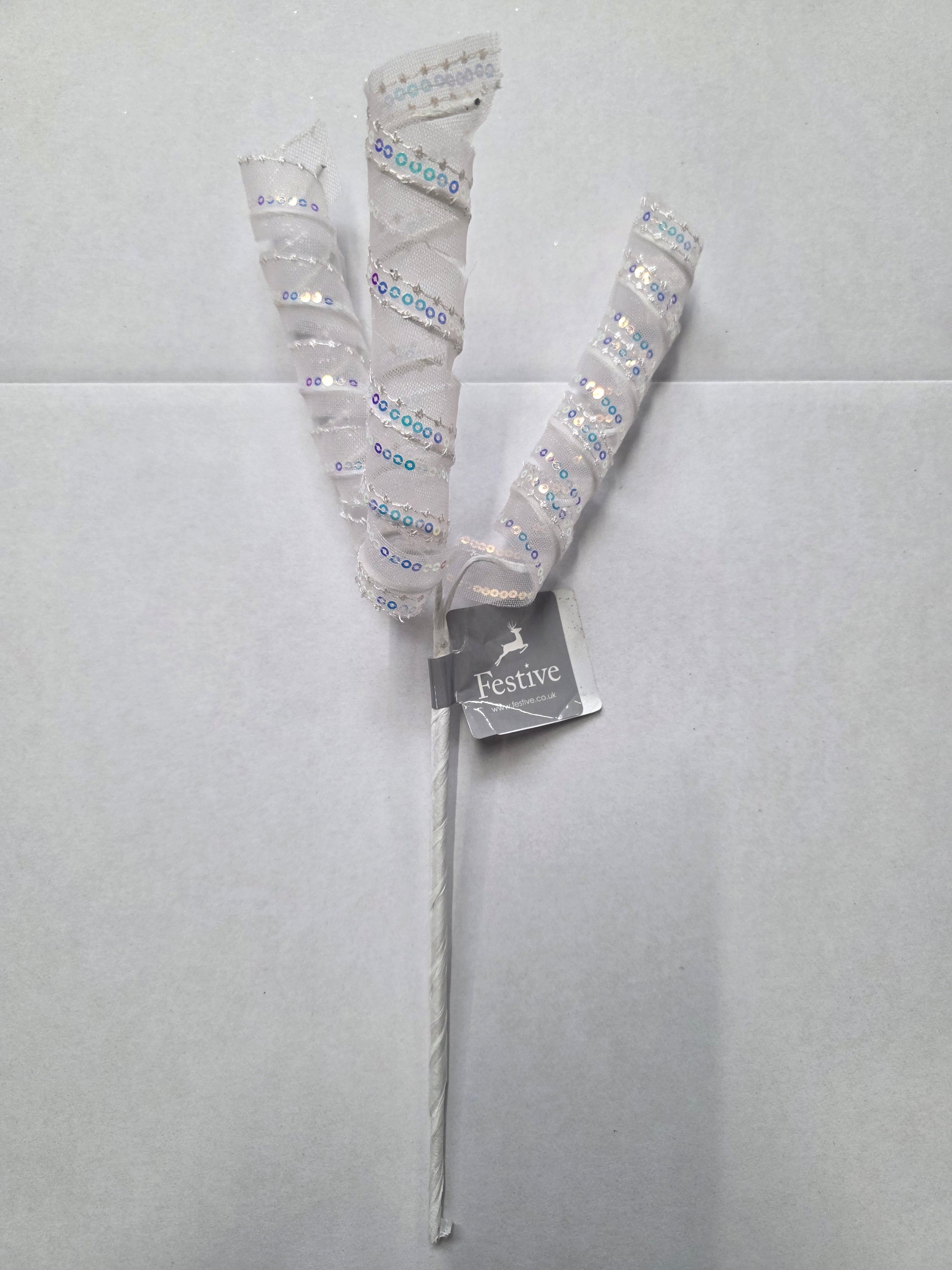 Spiral Stems Iridescent Sequins 48cm  (PACK OF 2)
