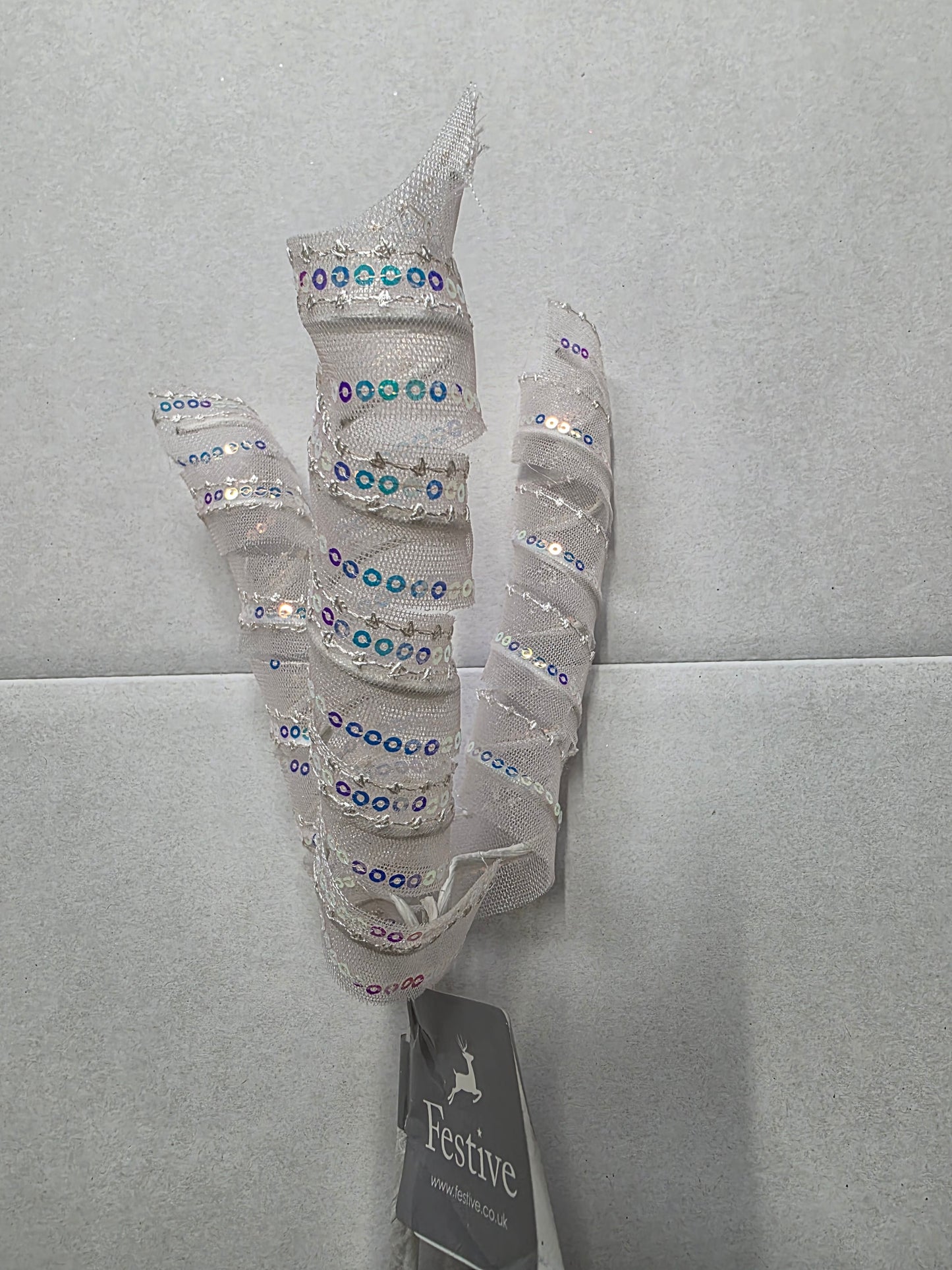 Spiral Stems Iridescent Sequins 48cm  (PACK OF 2)