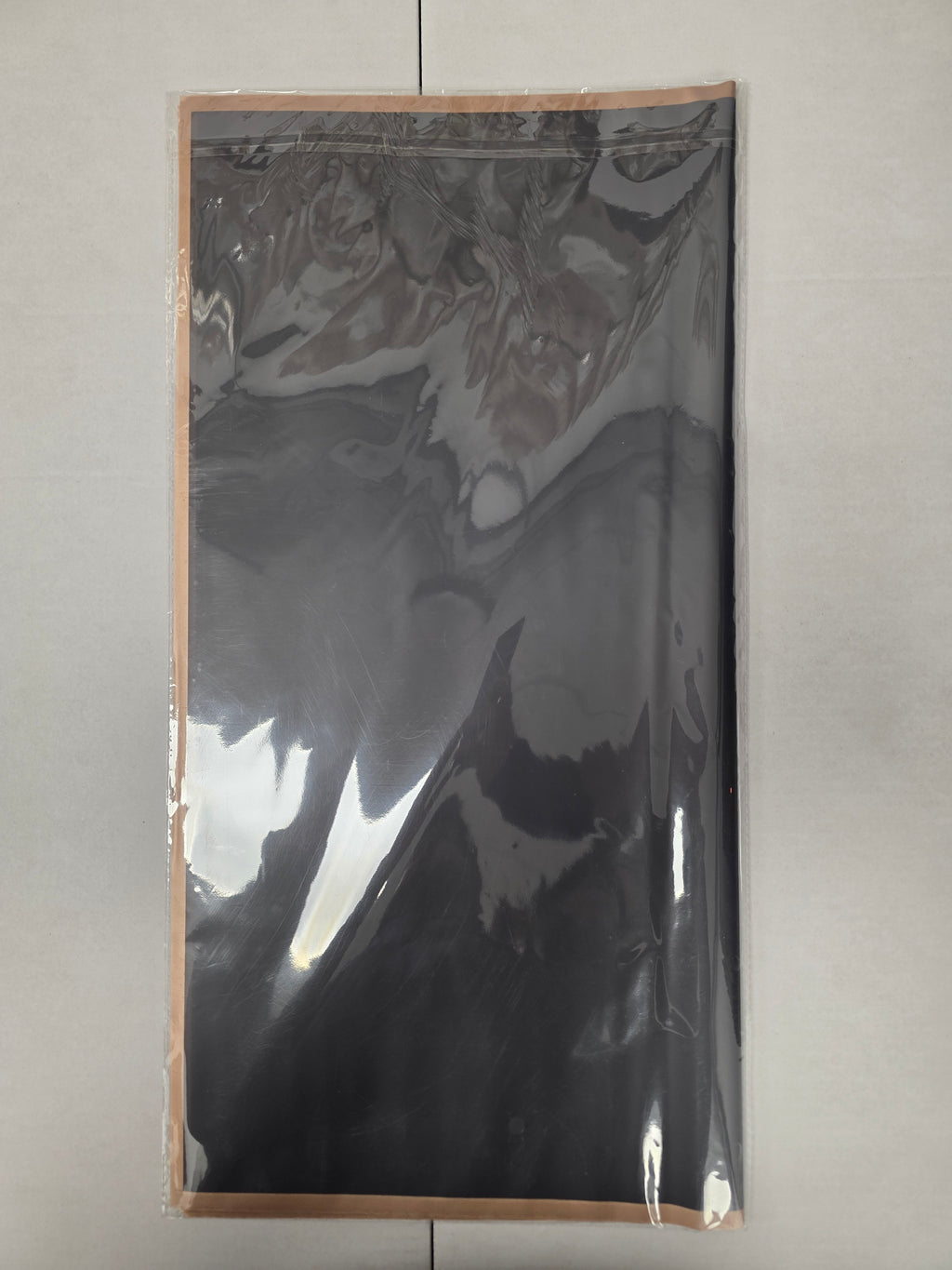 Cello Sheet Frosted Charcoal Gold Border