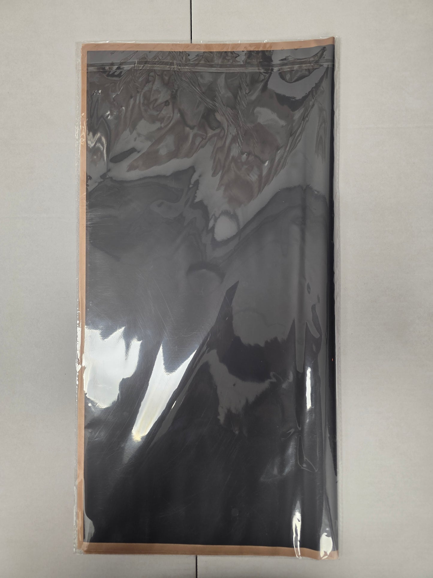 Cello Sheet Frosted Charcoal Gold Border