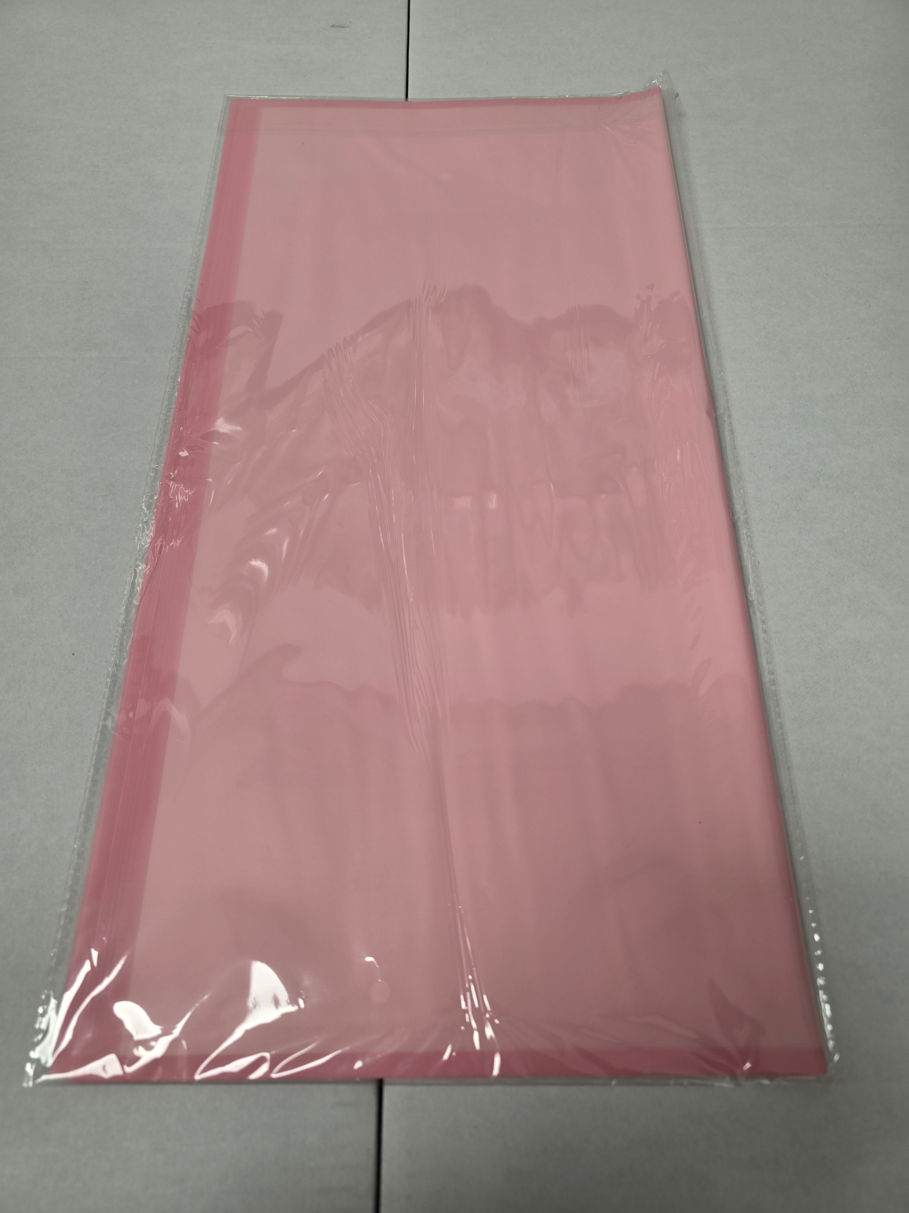 Cello Sheet Frosted Pink Pink Border