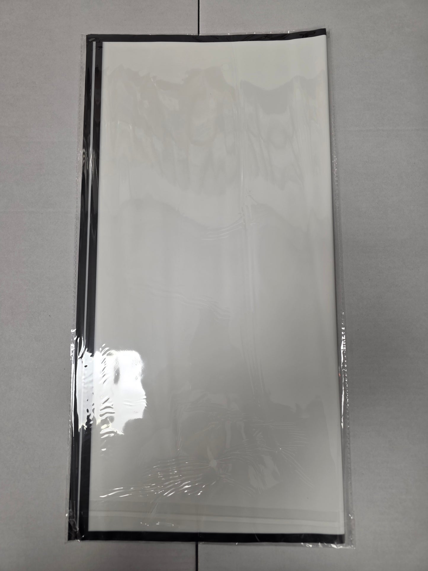 Cello Sheet Frosted White Black Border