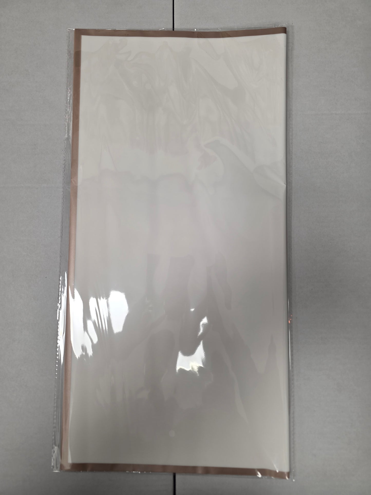 Cello Sheet Frosted White Gold Border