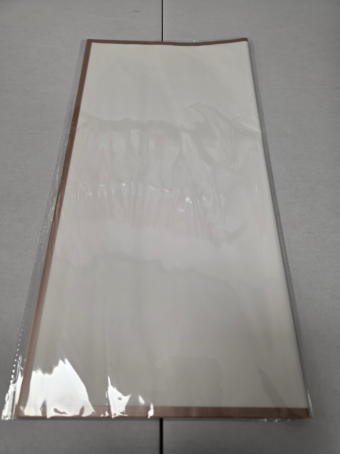 Cello Sheet Frosted White Gold Border