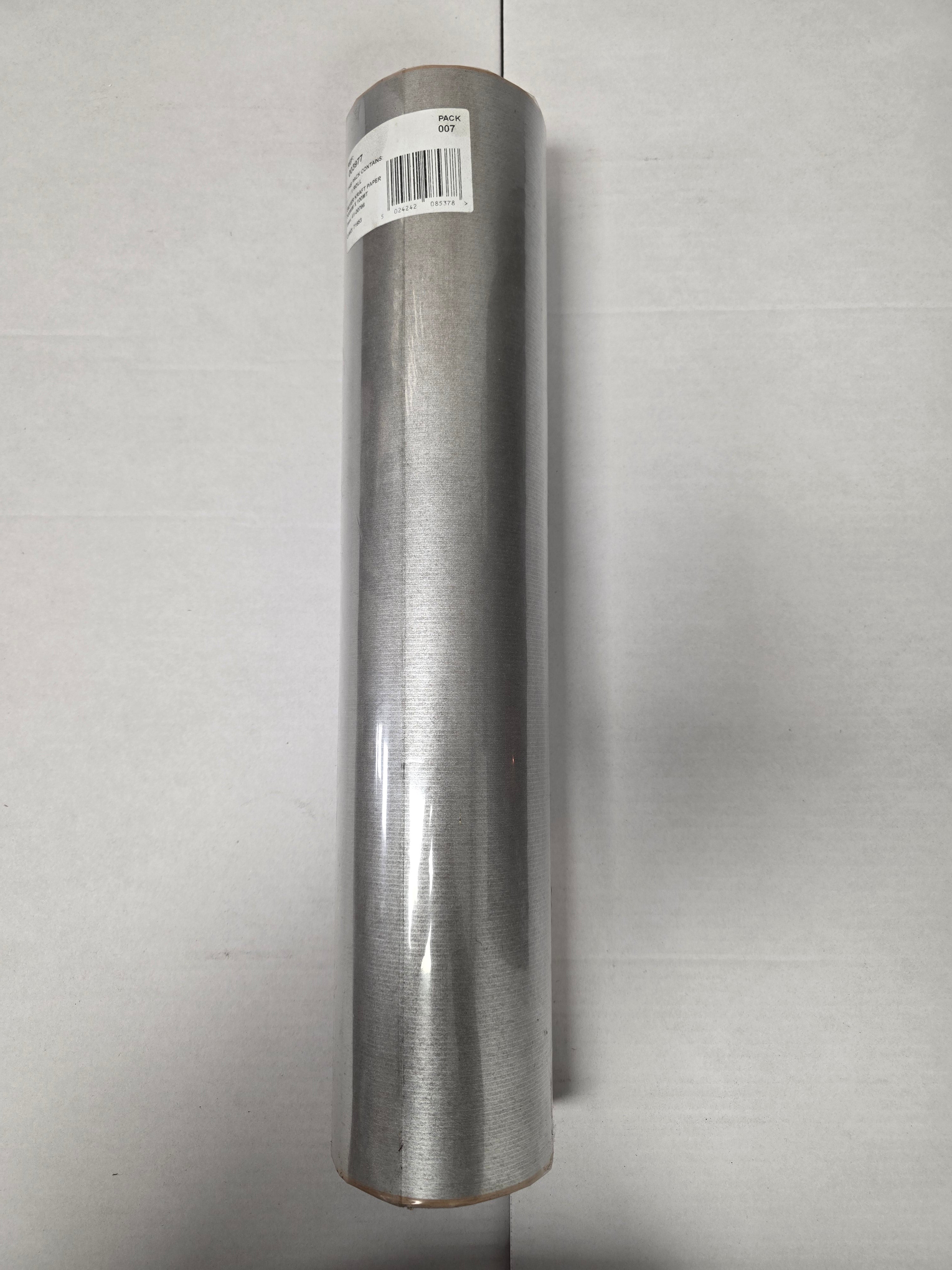 Kraft Paper Roll Metallic Silver