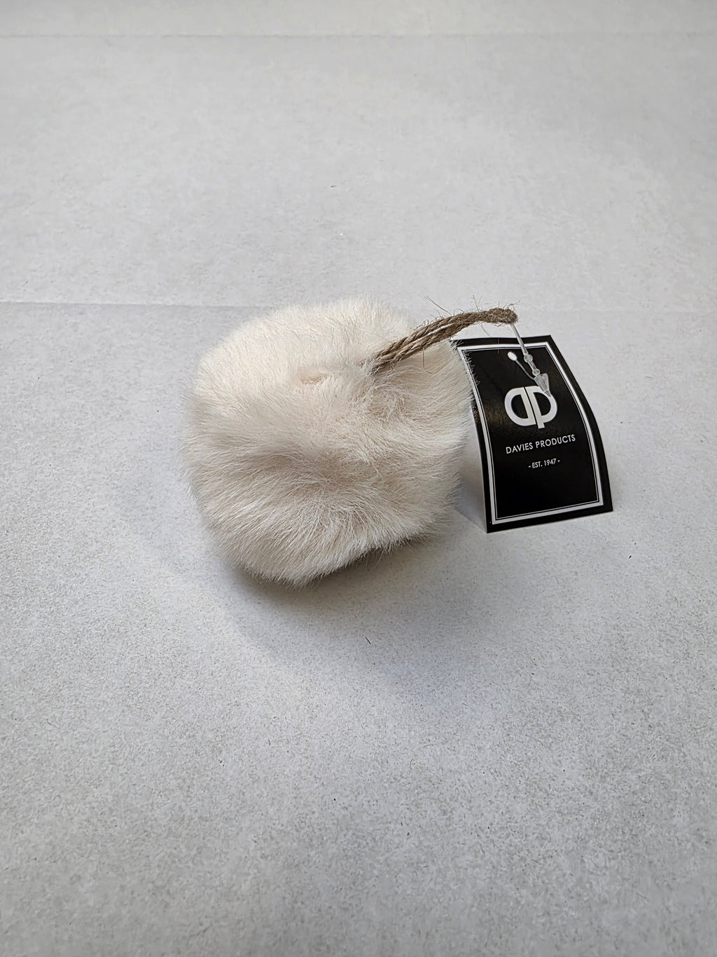 Bauble Fur 10cm Cream  (PACK OF 3)