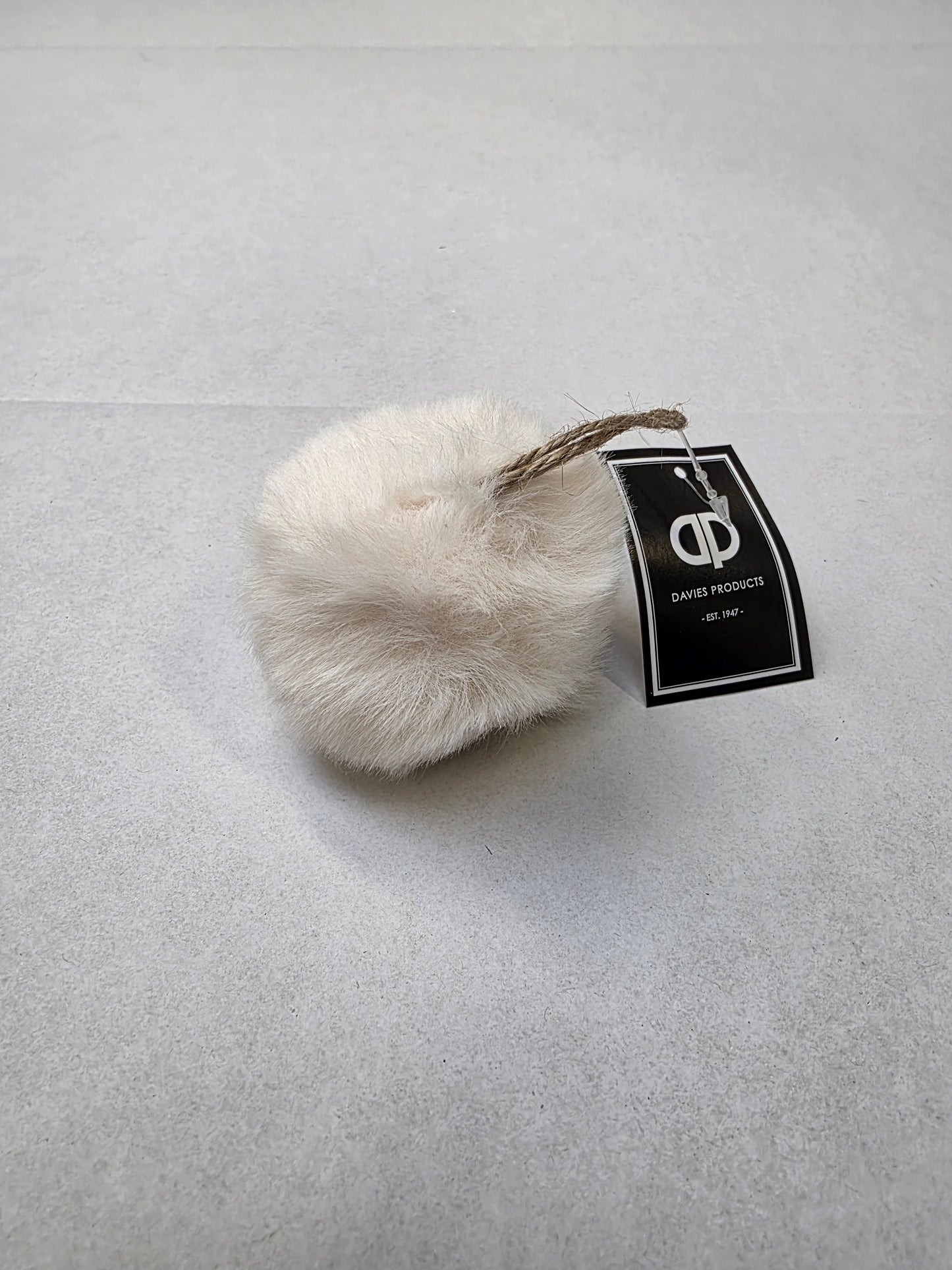 Bauble Fur 7cm Cream  (PACK OF 3)