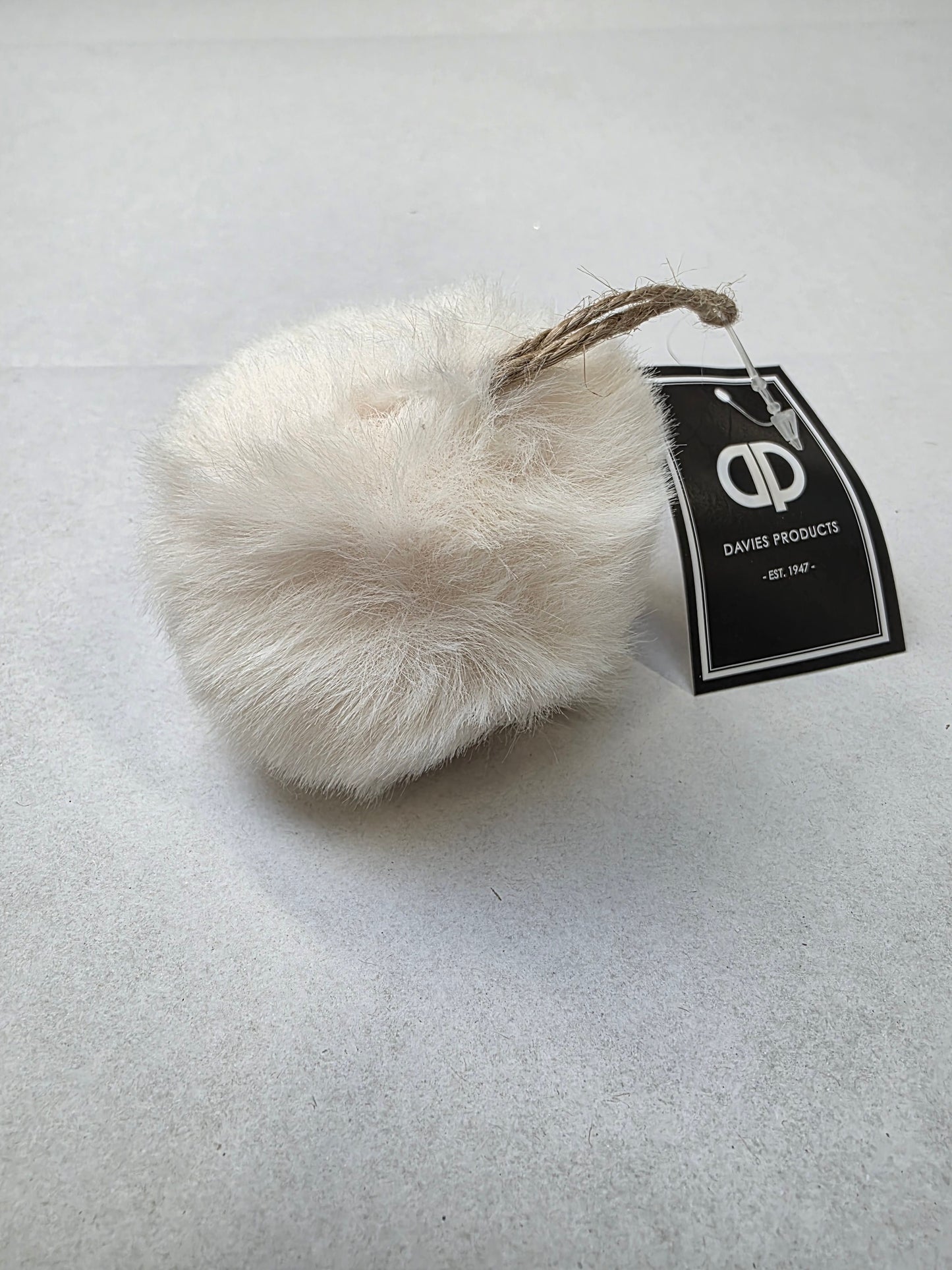 Bauble Fur 7cm Cream  (PACK OF 3)