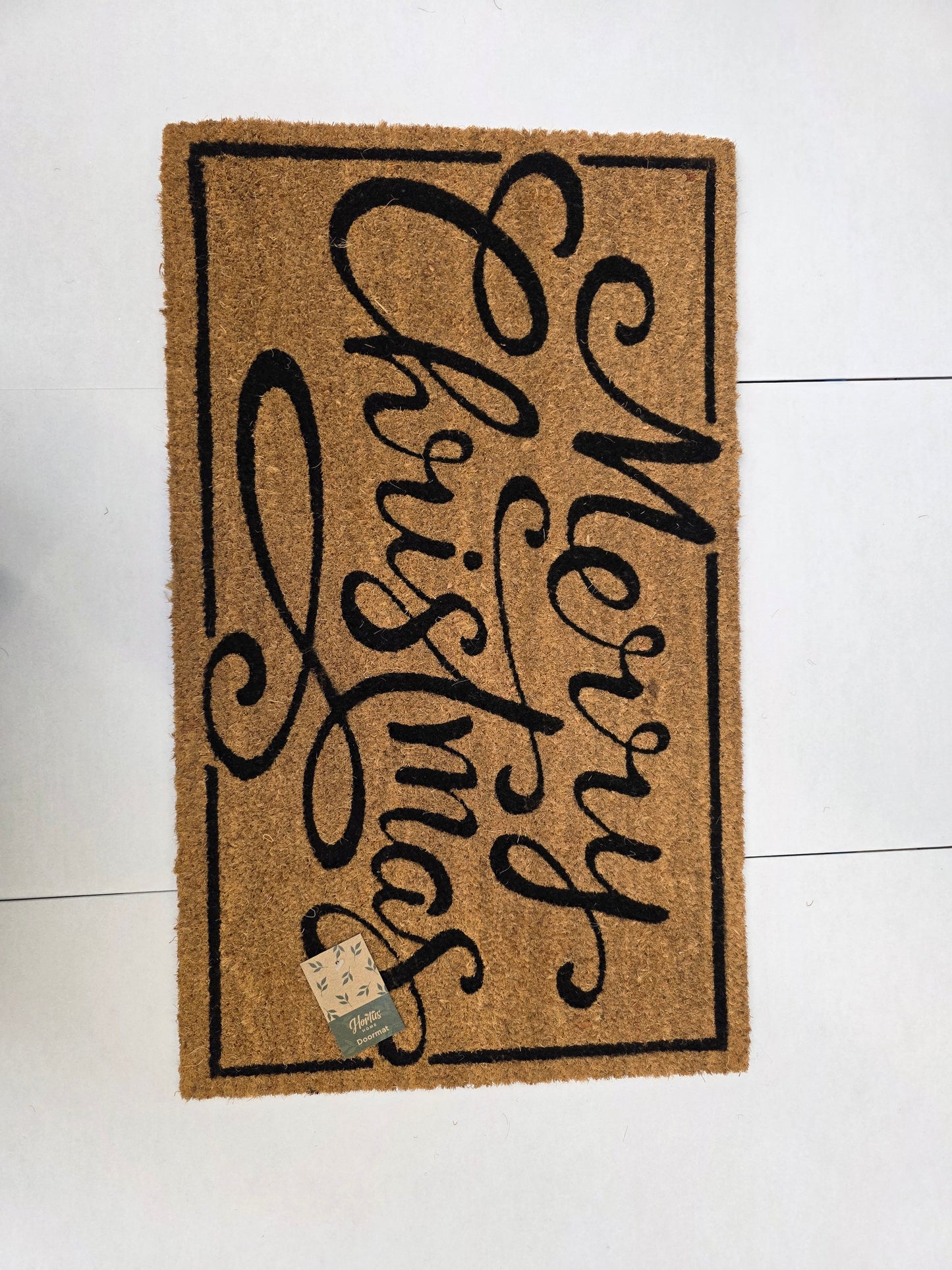 Door Mat Merry Christmas Black