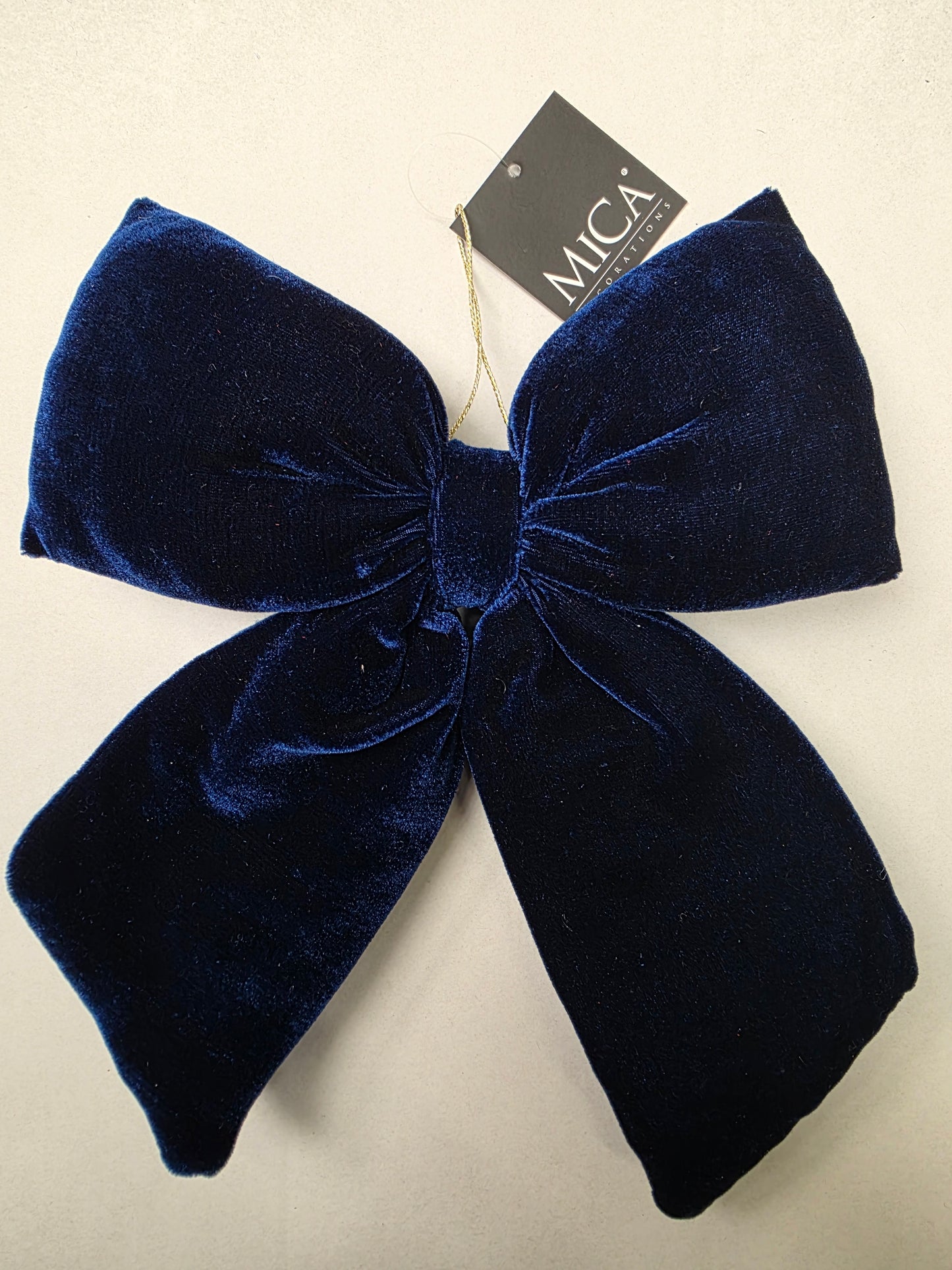 Bow Plush Dark Blue 23x20cm