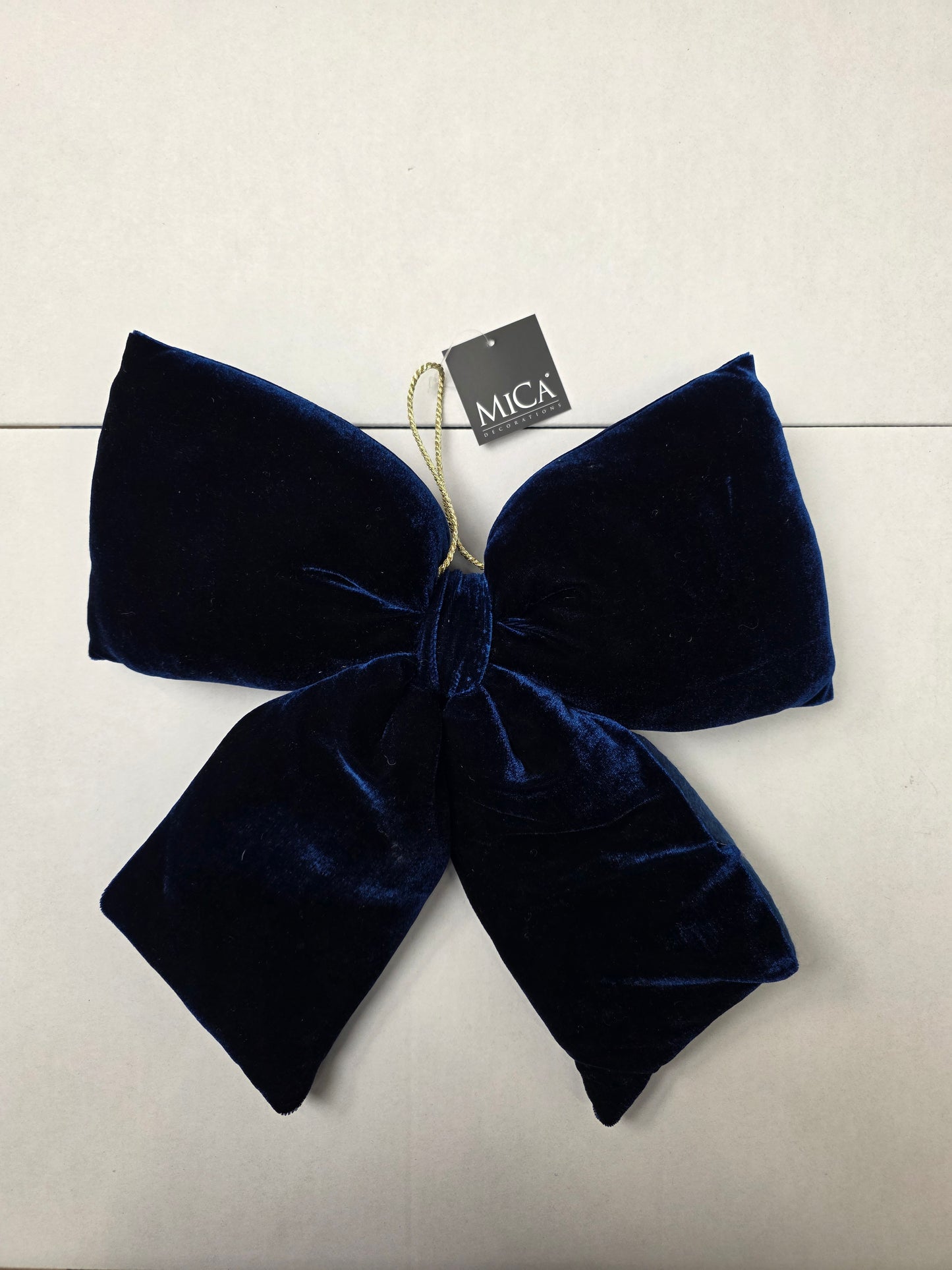 Bow Plush Dark Blue 34x30cm