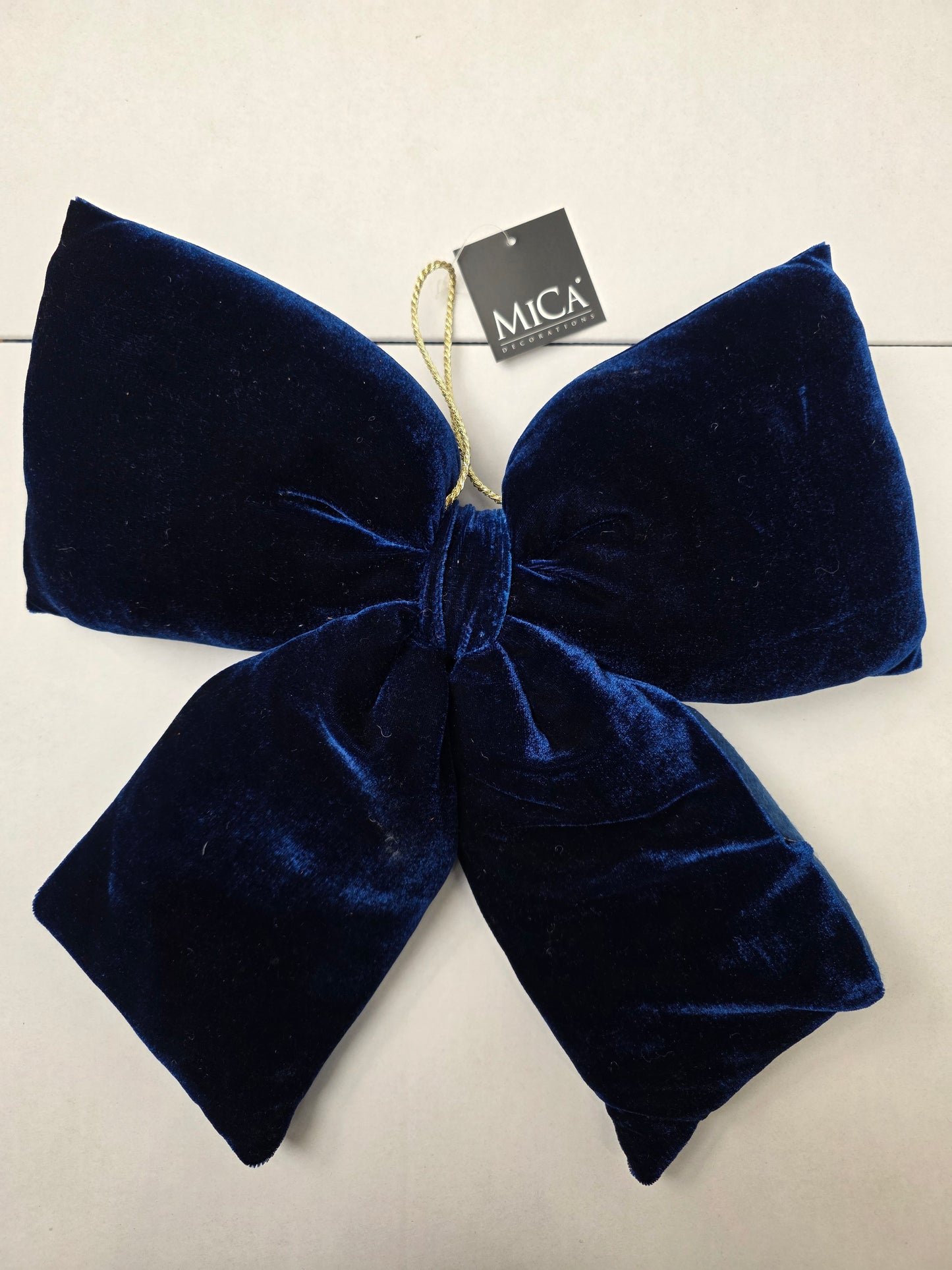 Bow Plush Dark Blue 34x30cm