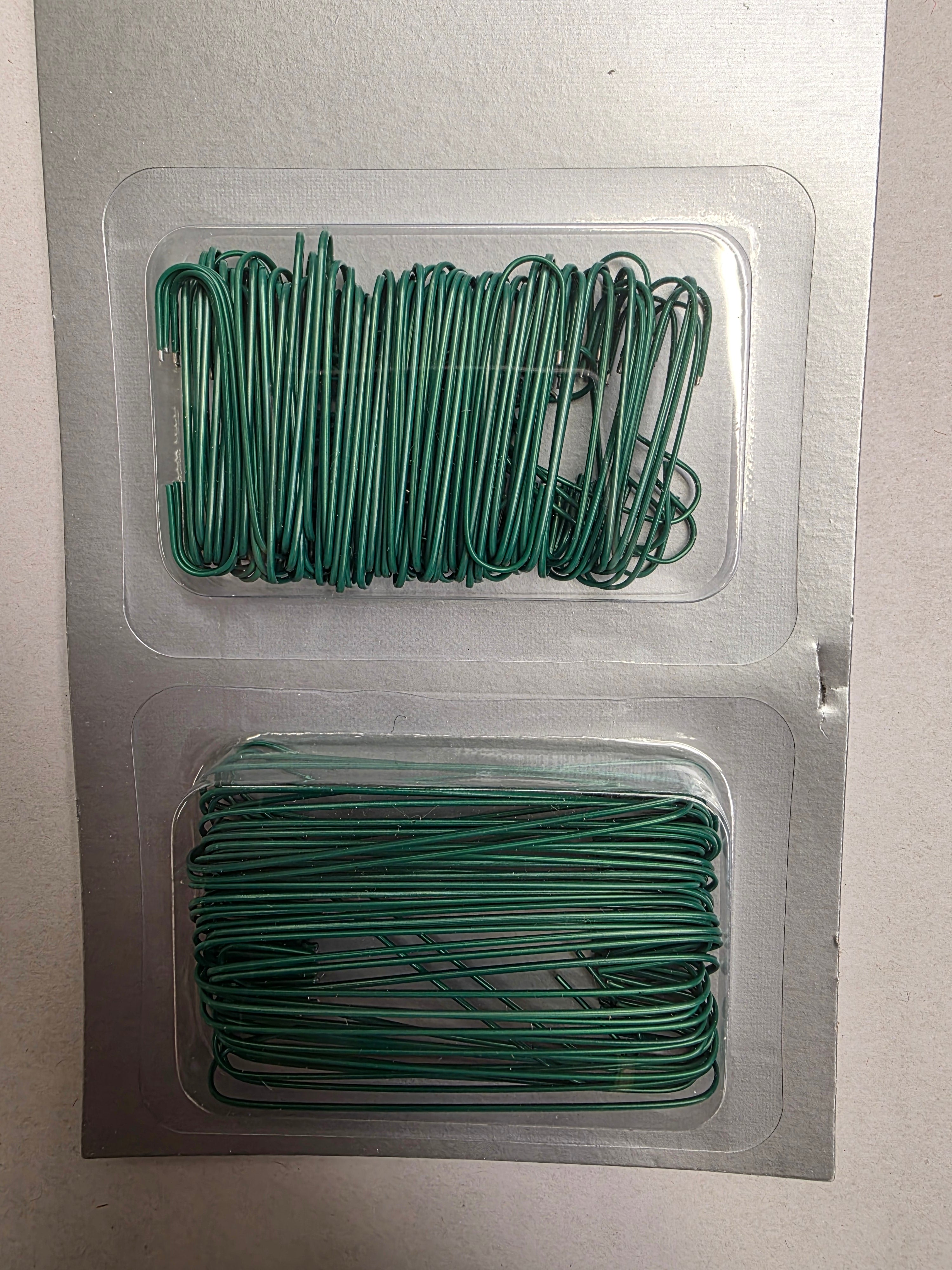 Green Plastic Coated Metal Hooks X150  (PACK OF 3)