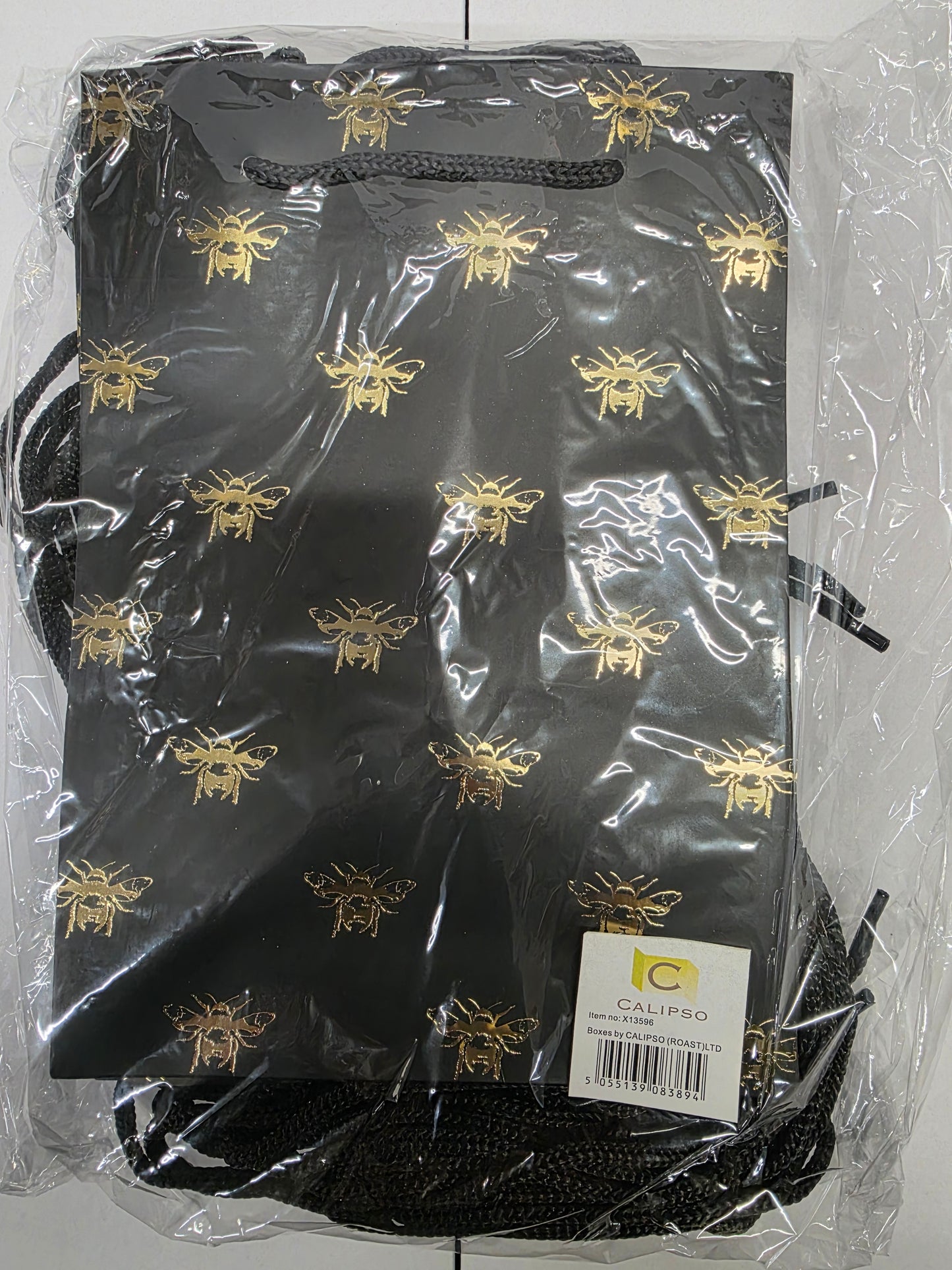 Bouquet Bag Black Gold Bee 25cm