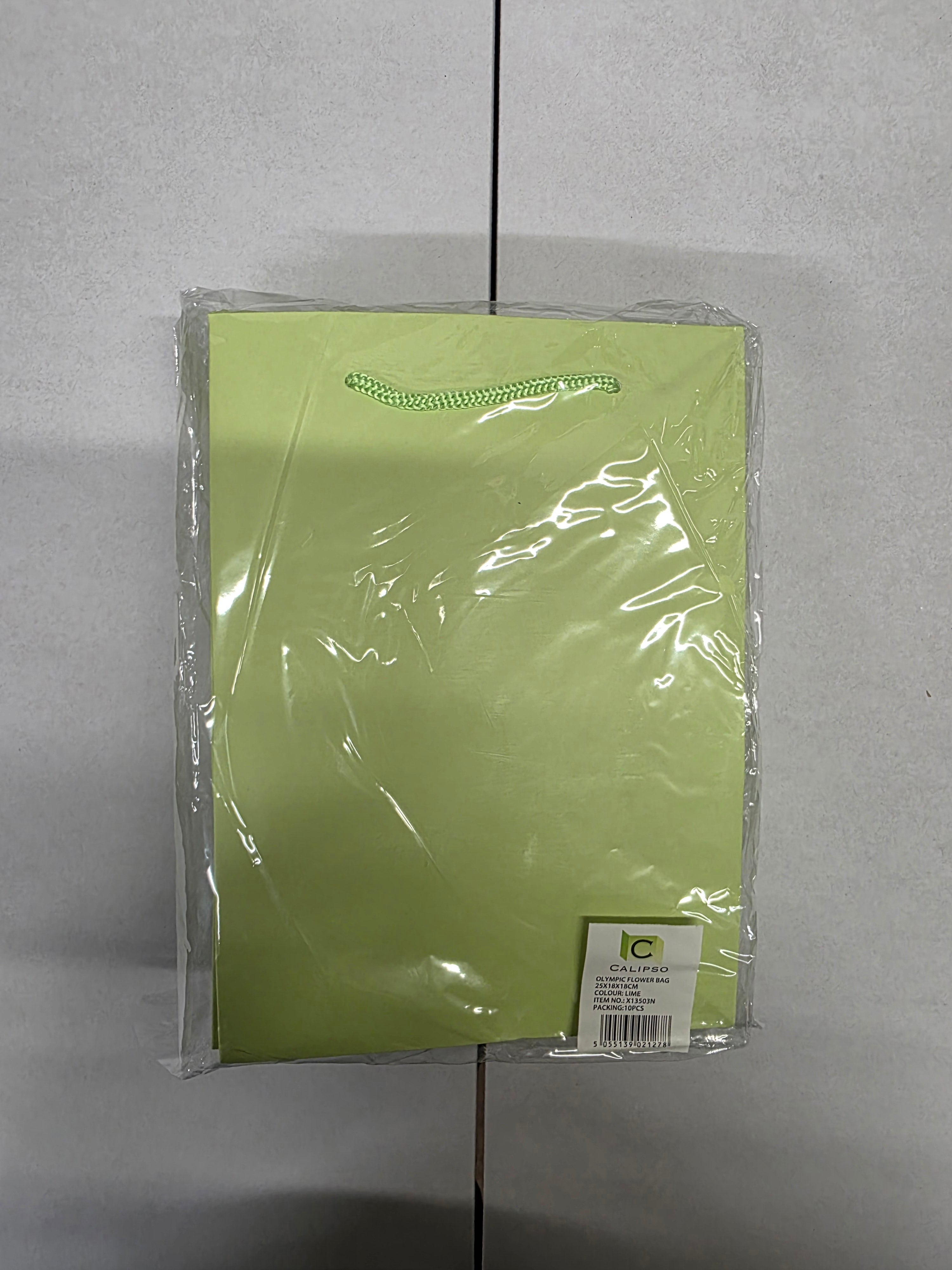 Multipurpose/Bouquet Bag Lime 25cm