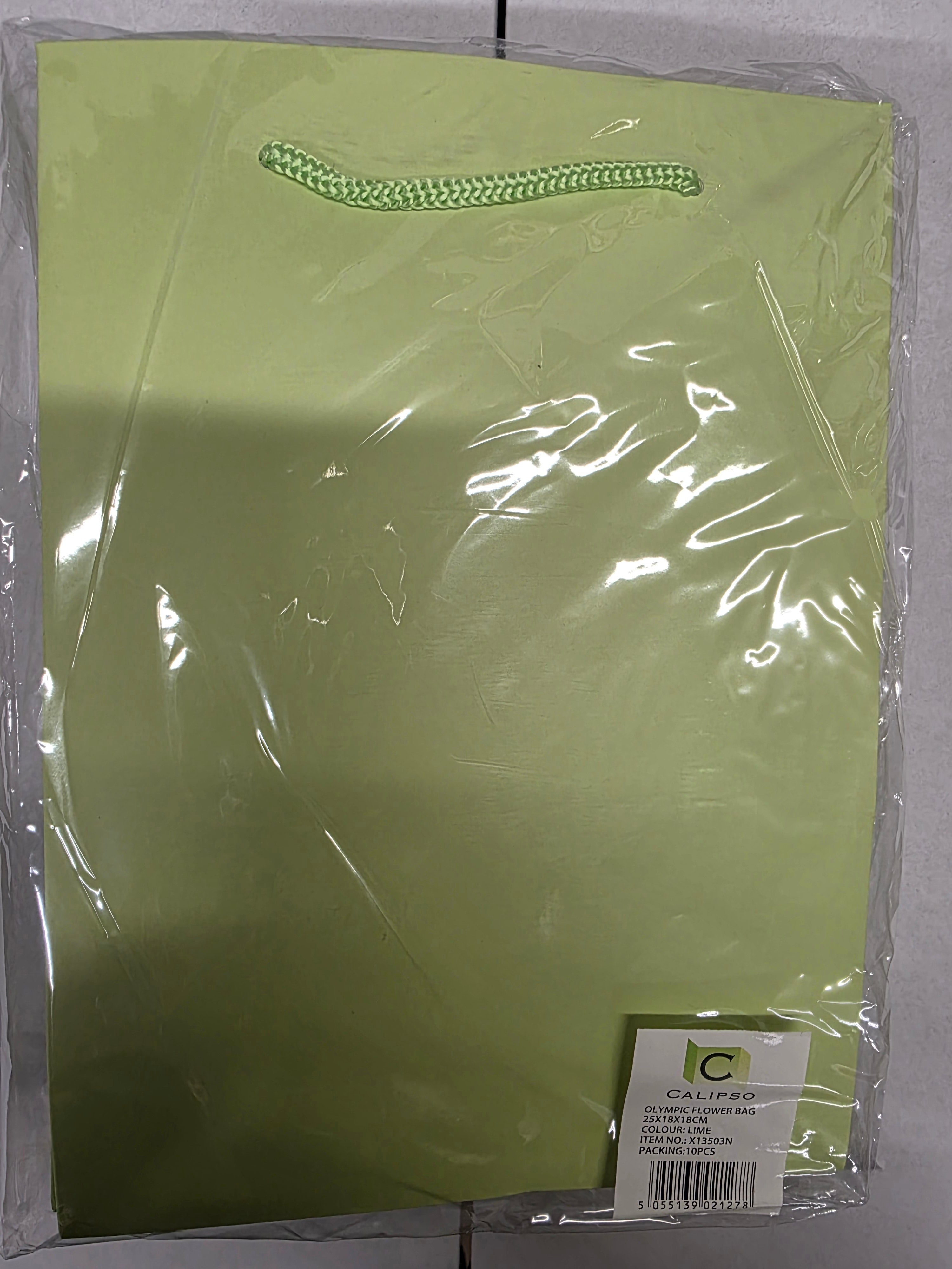 Multipurpose/Bouquet Bag Lime 25cm