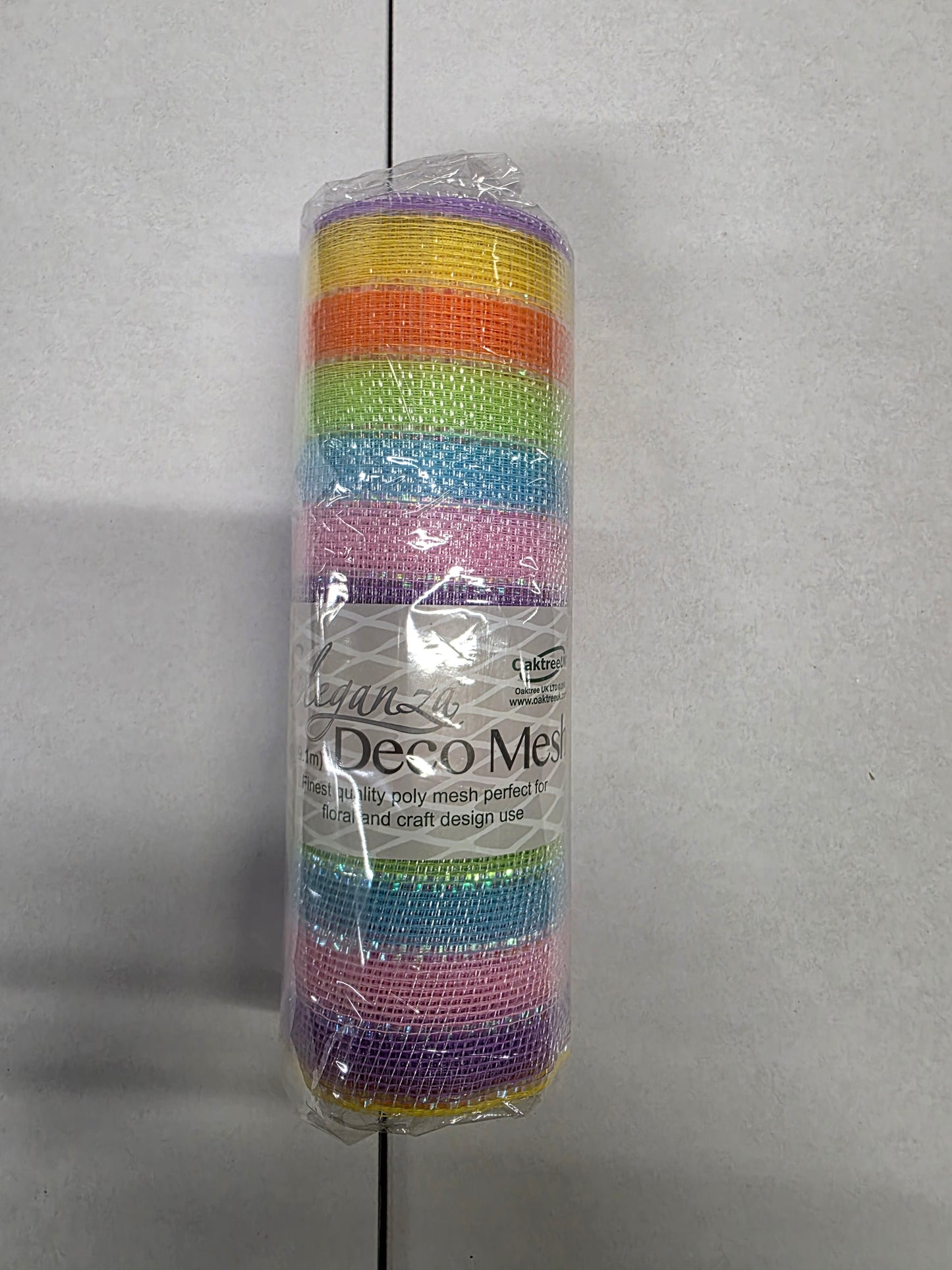 Deco Mesh Rainbow Stripe