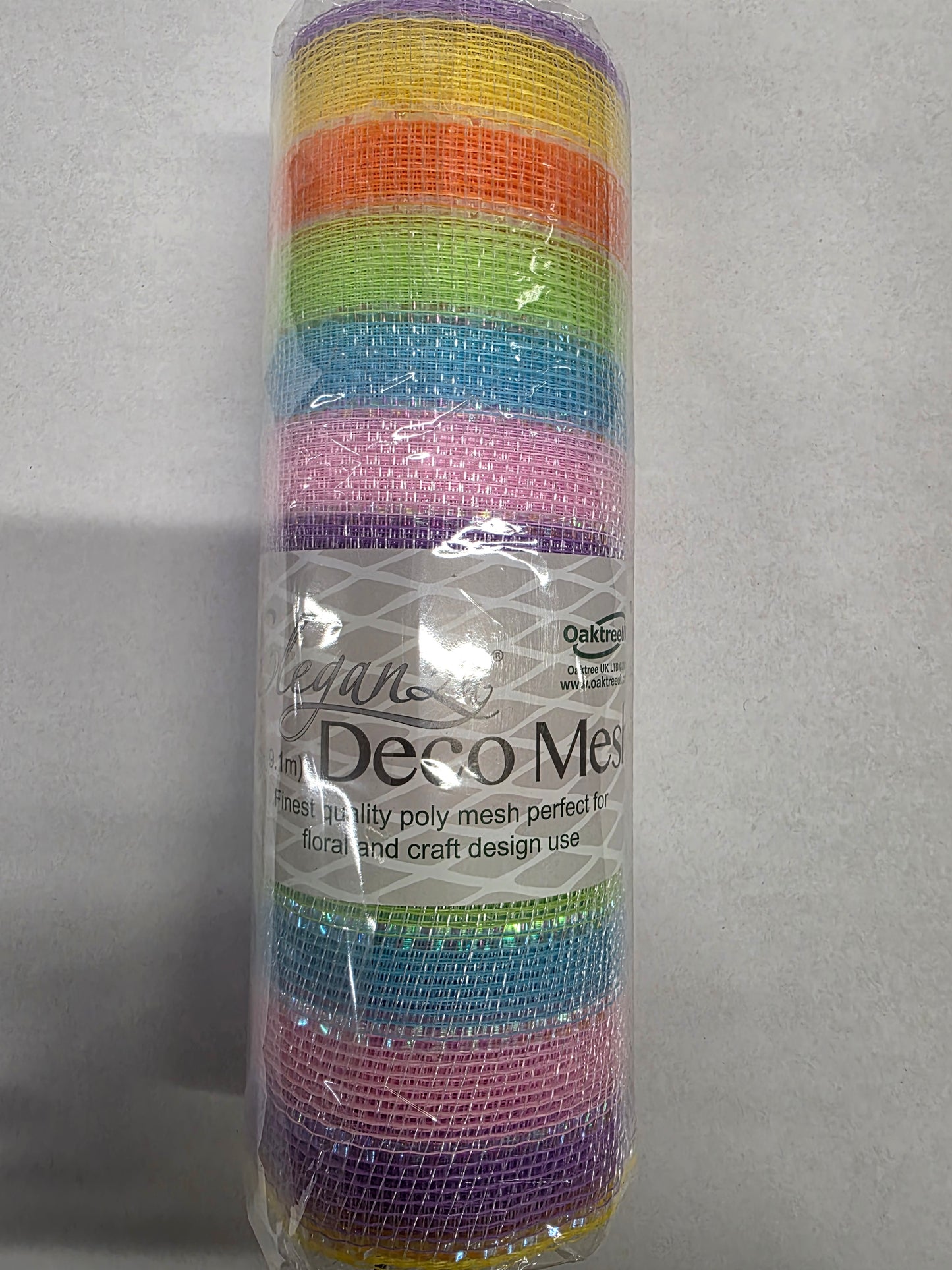 Deco Mesh Rainbow Stripe