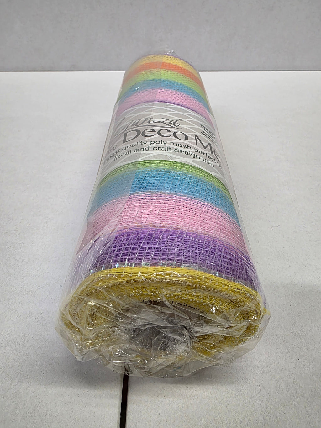 Deco Mesh Rainbow Stripe