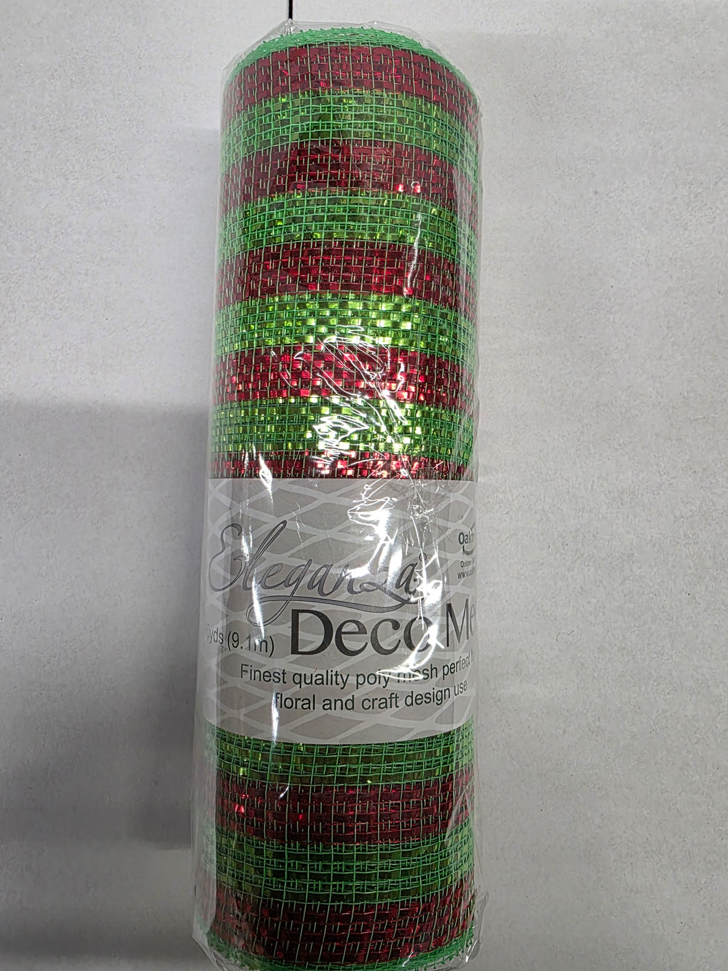 Deco Mesh Red Green Stripe