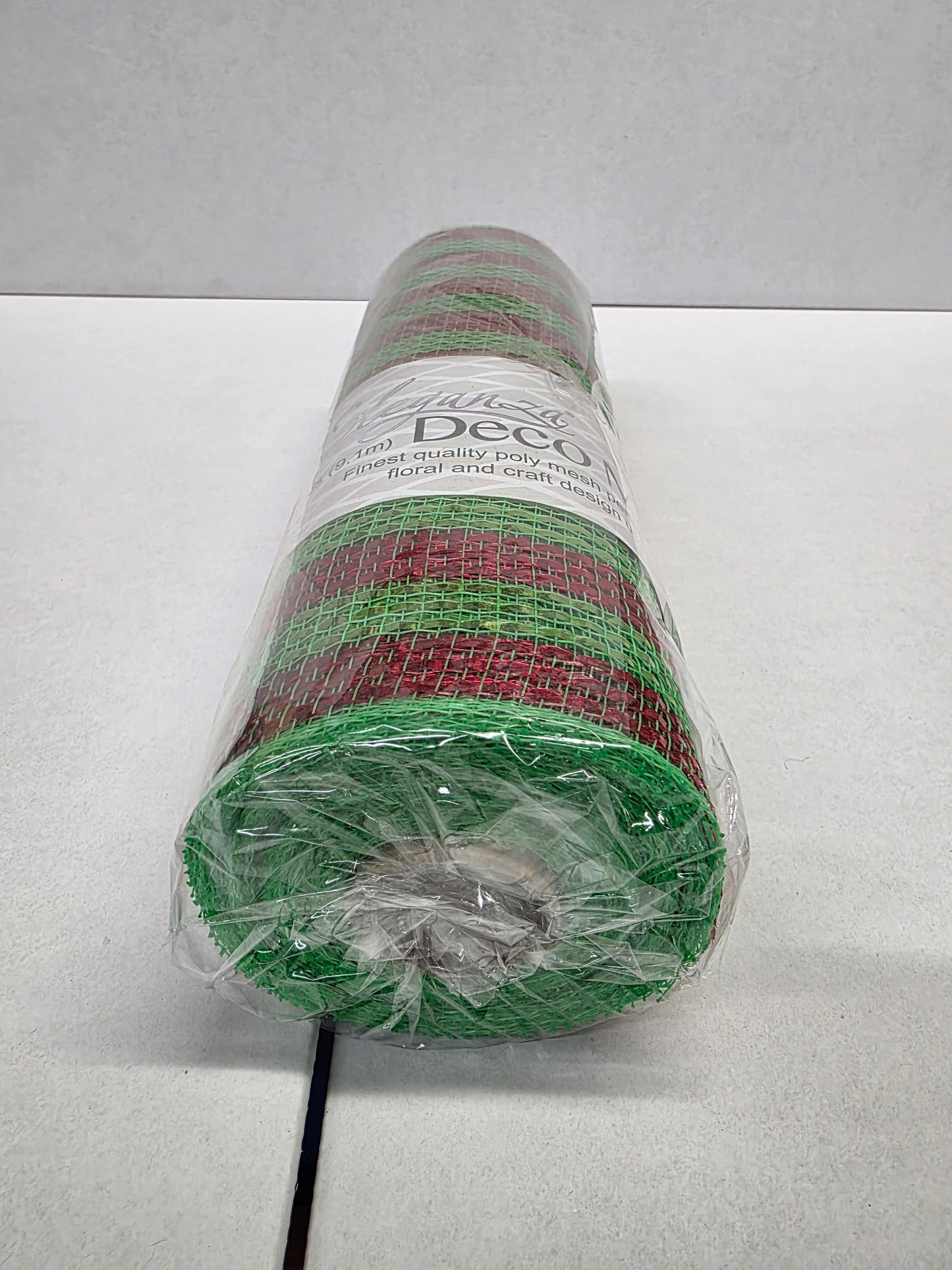 Deco Mesh Red Green Stripe