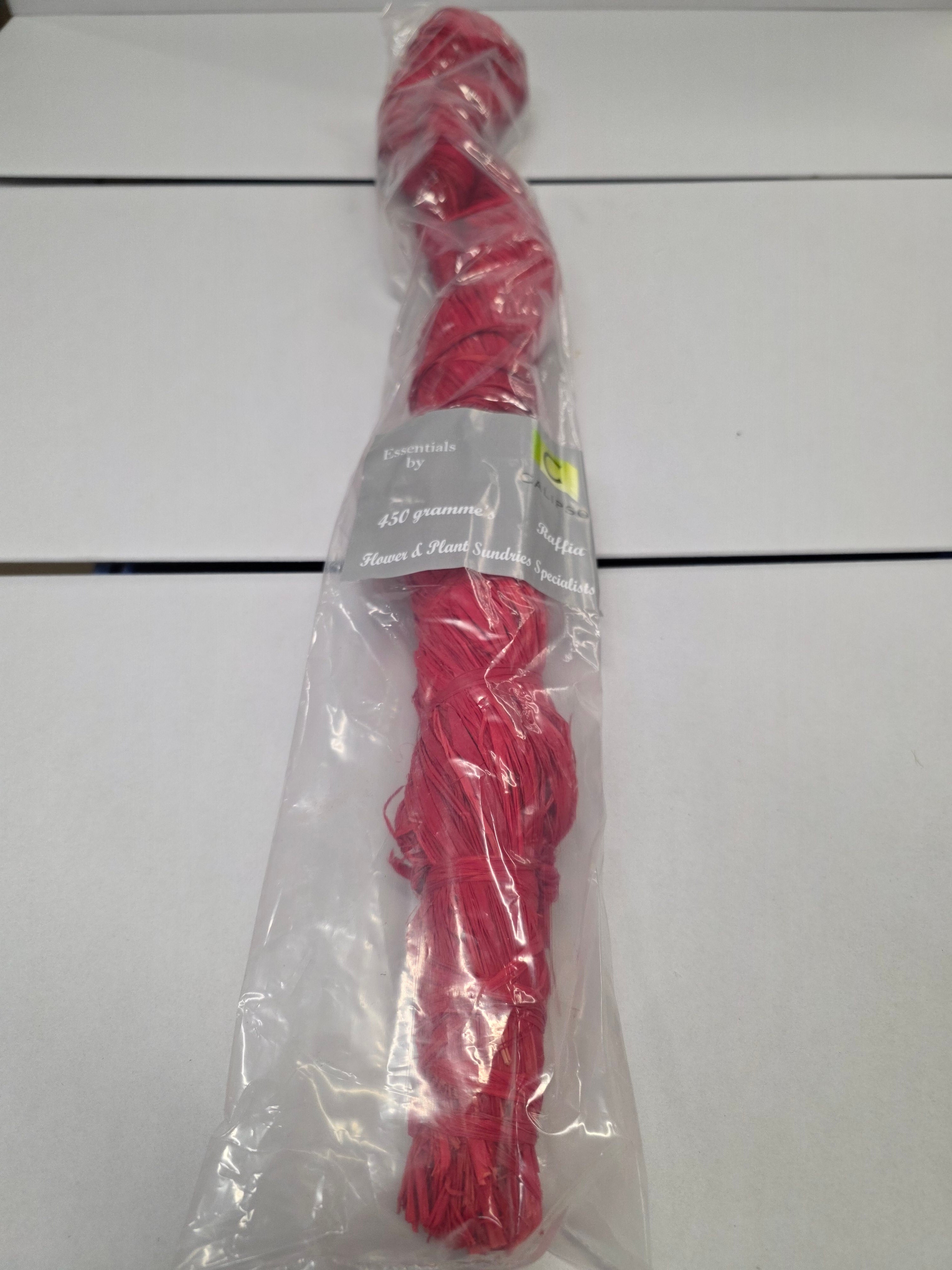 Raffia 450 Gram Red Hank