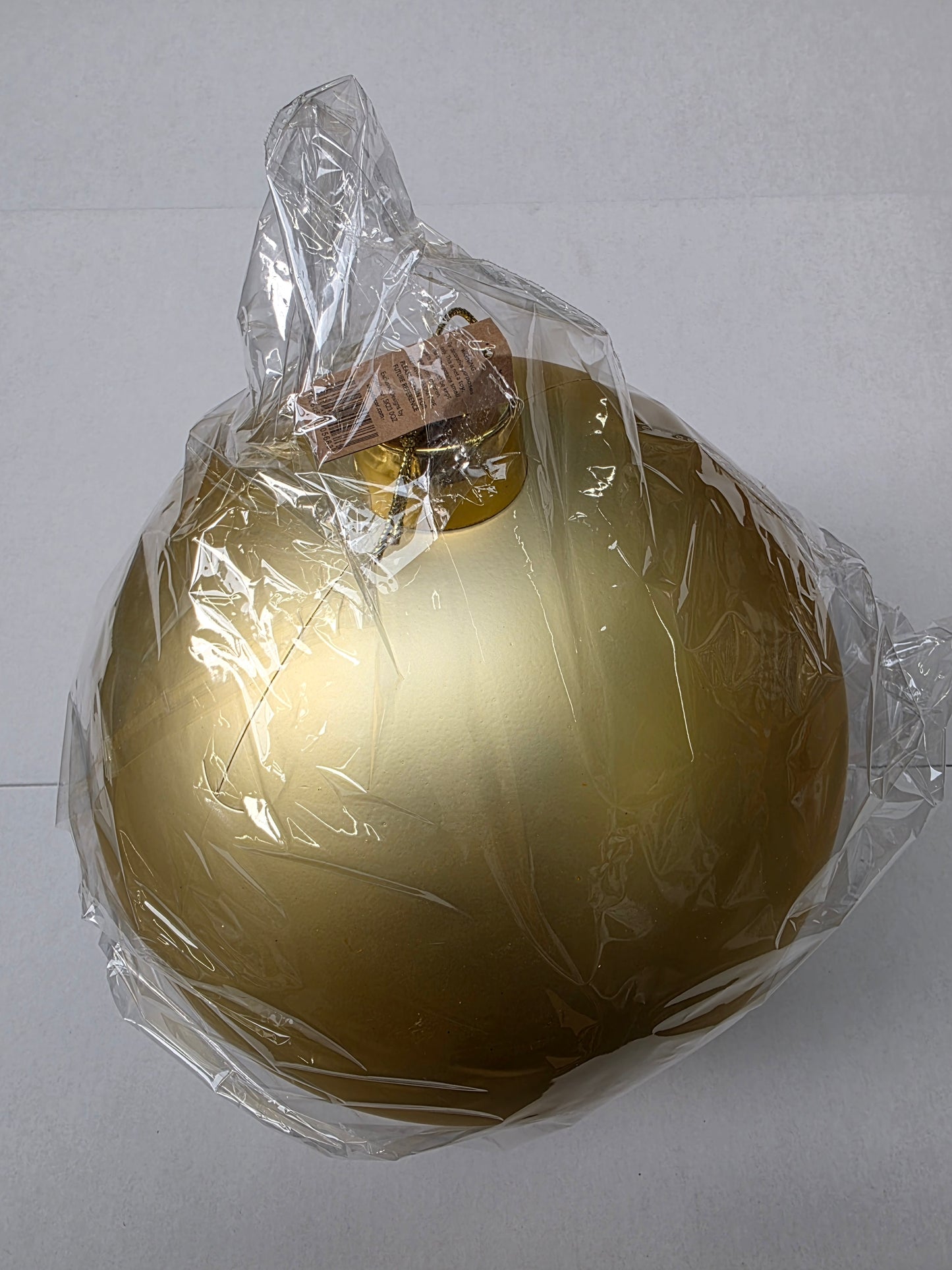 Bauble Unbreakable 30cm Matt Gold X1