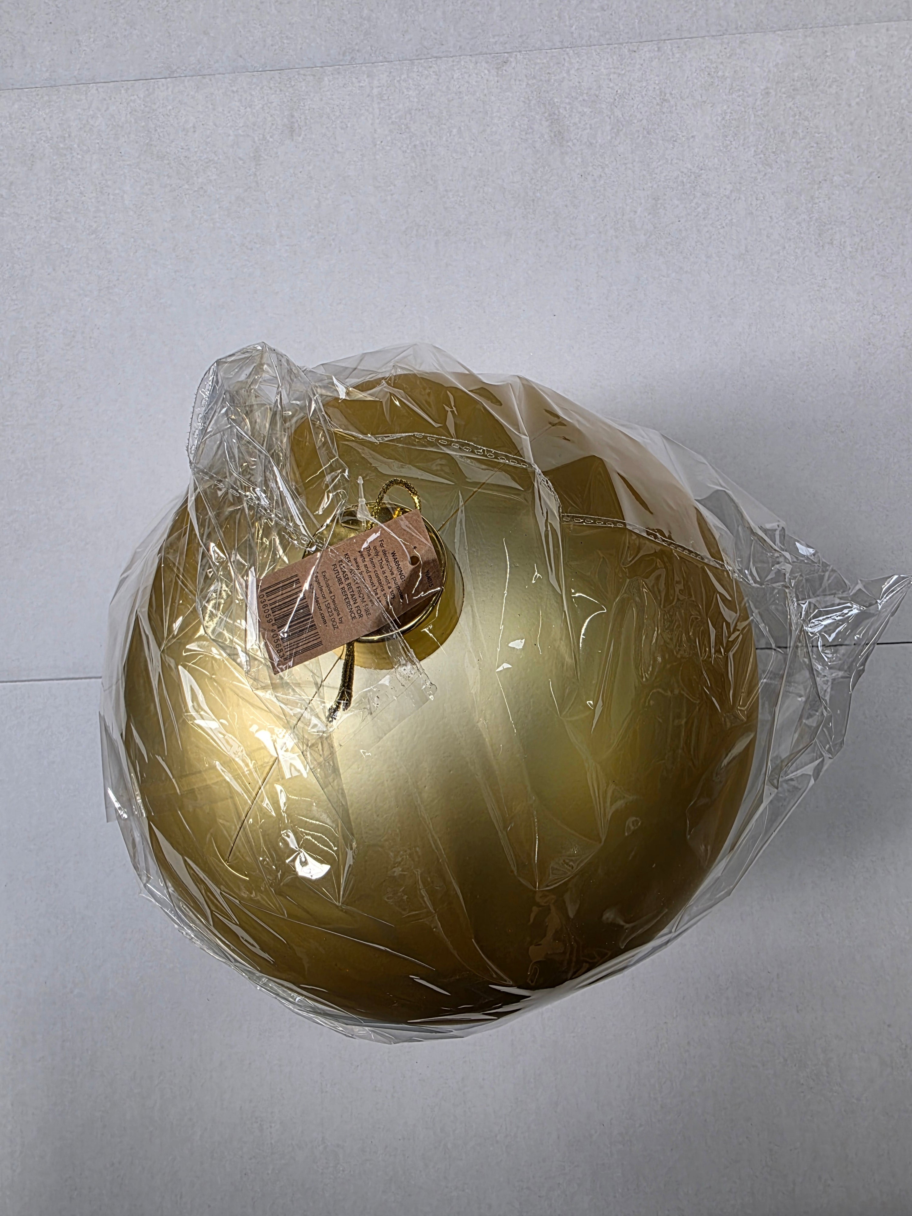 Bauble Unbreakable 30cm Matt Gold X1