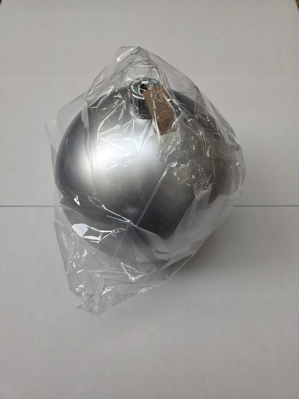 Bauble Unbreakable 30cm Matt Silver X1