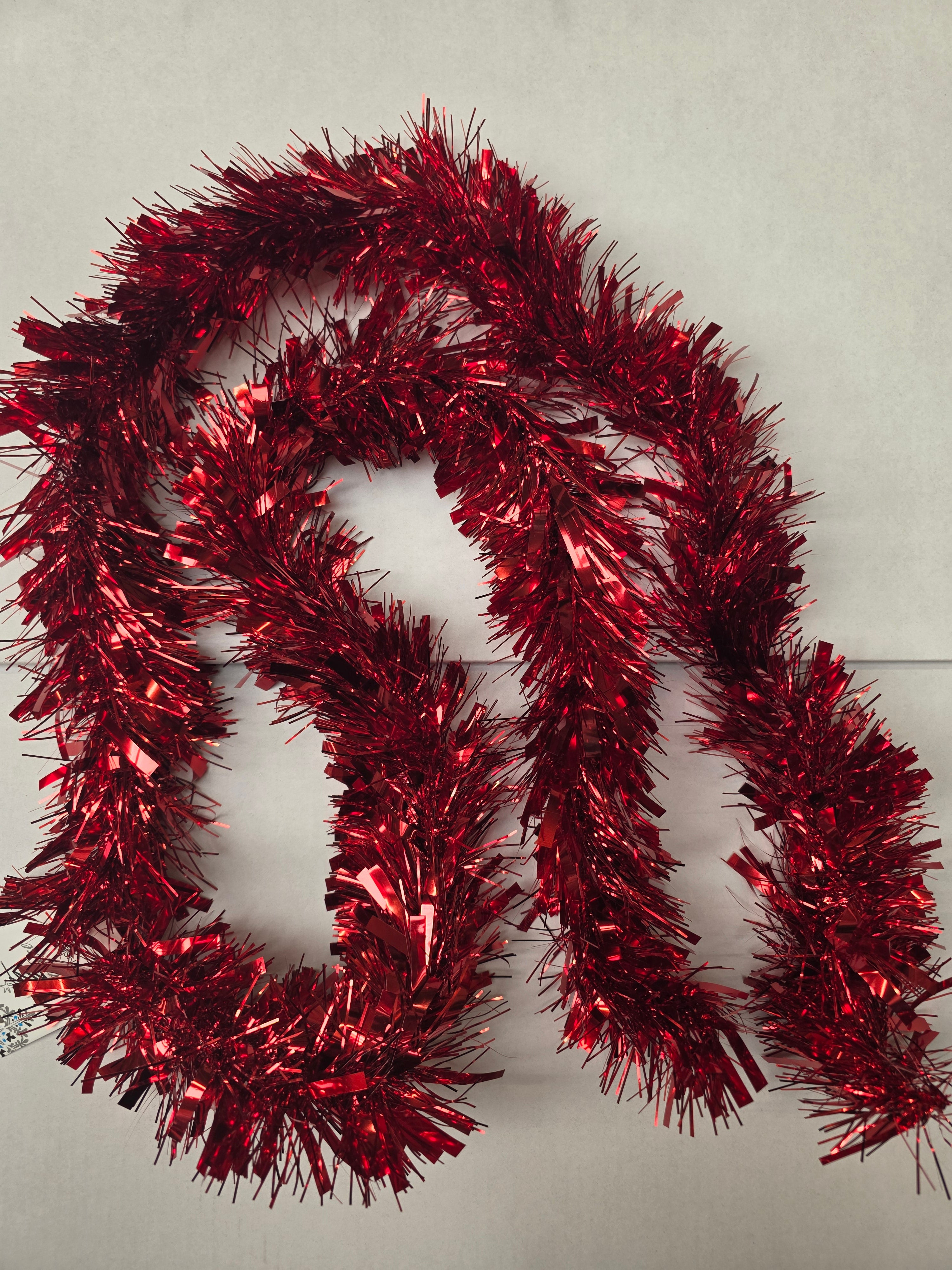 Tinsel 6 Ply Red  (PACK OF 3)