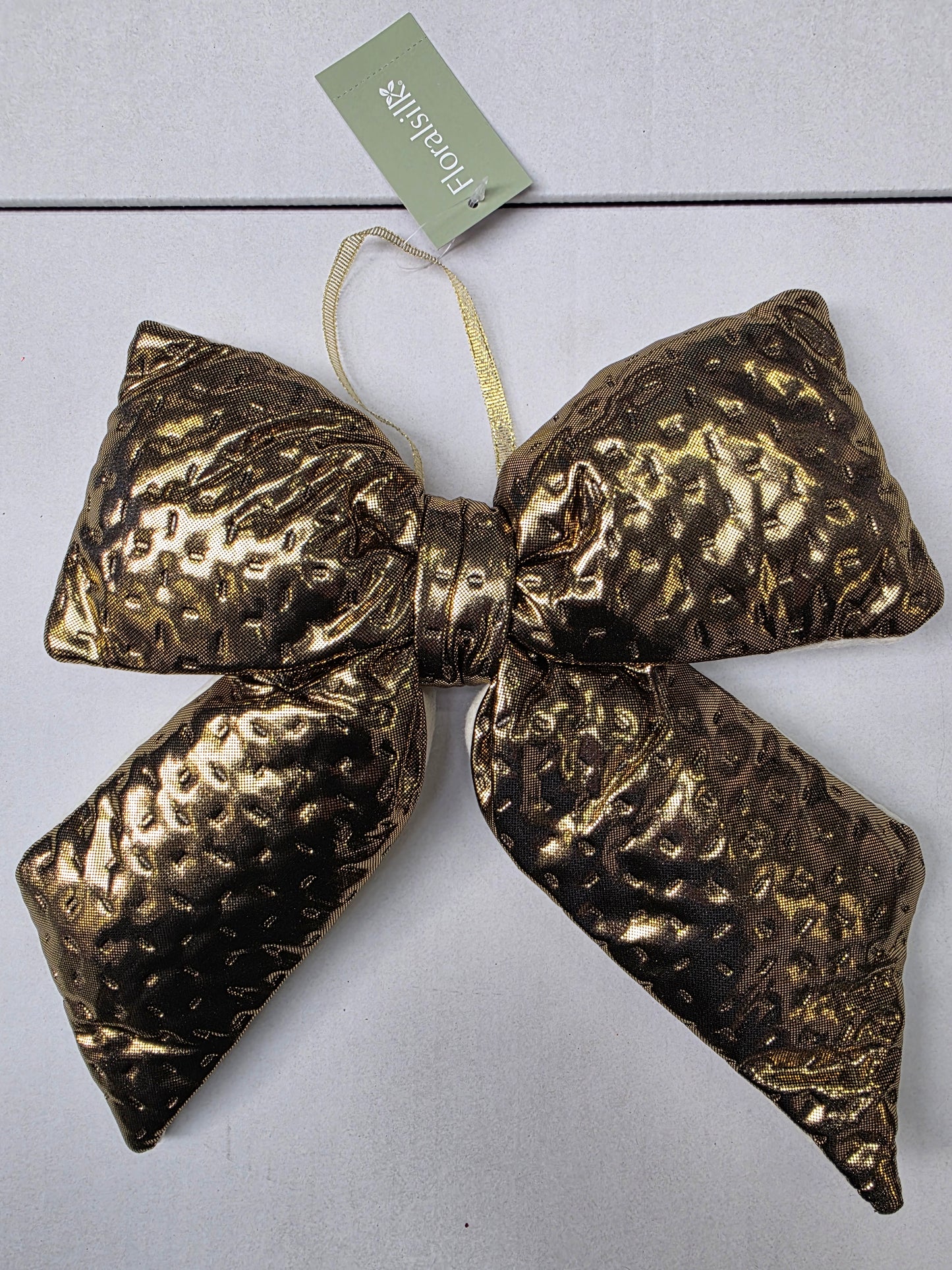Bow Padded Metallic Gold 30cm