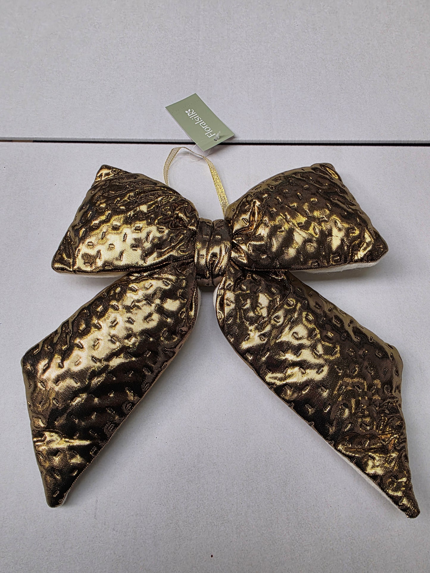 Bow Padded Metallic Gold 30cm