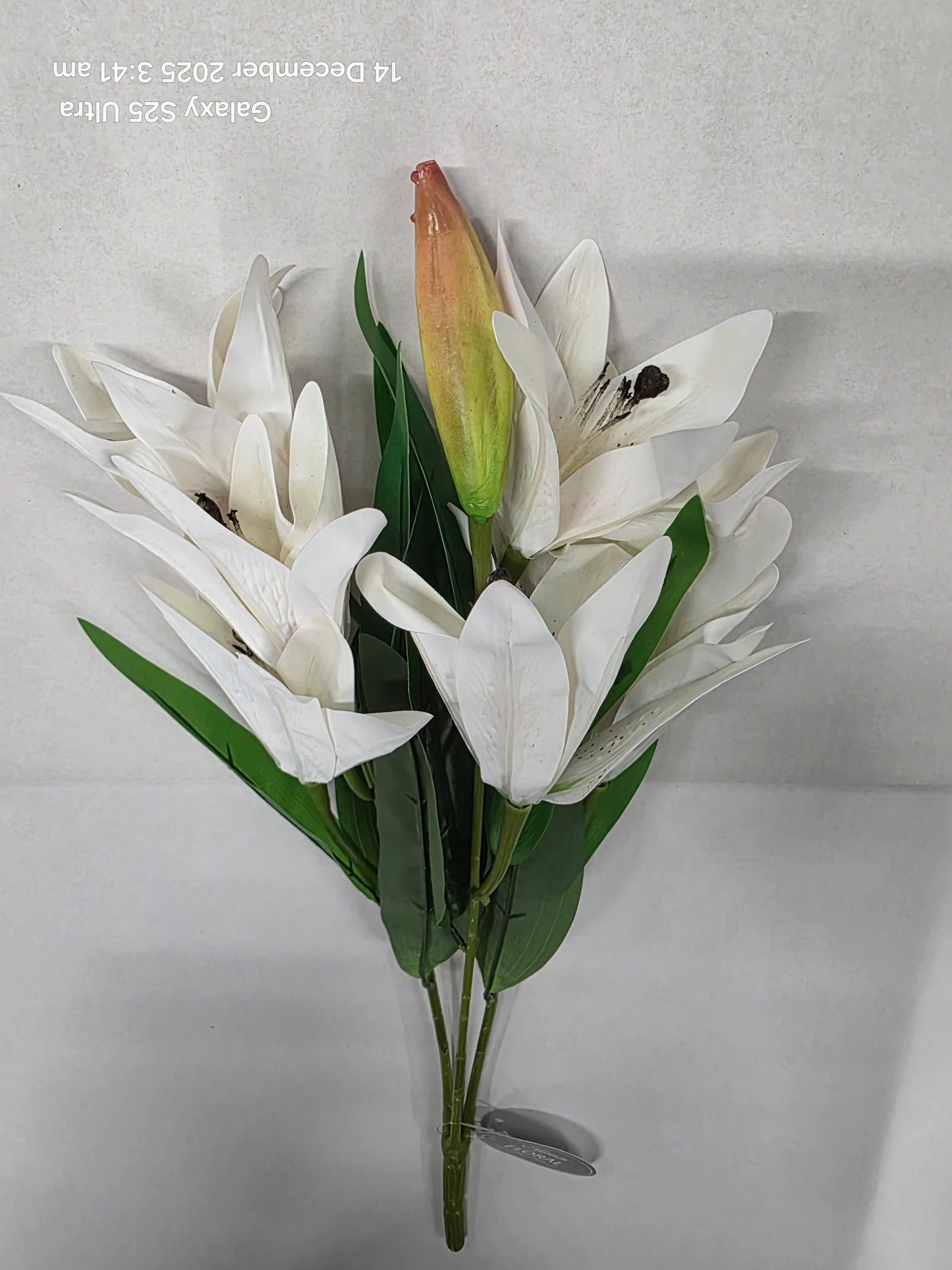Artificial Lily Bush White