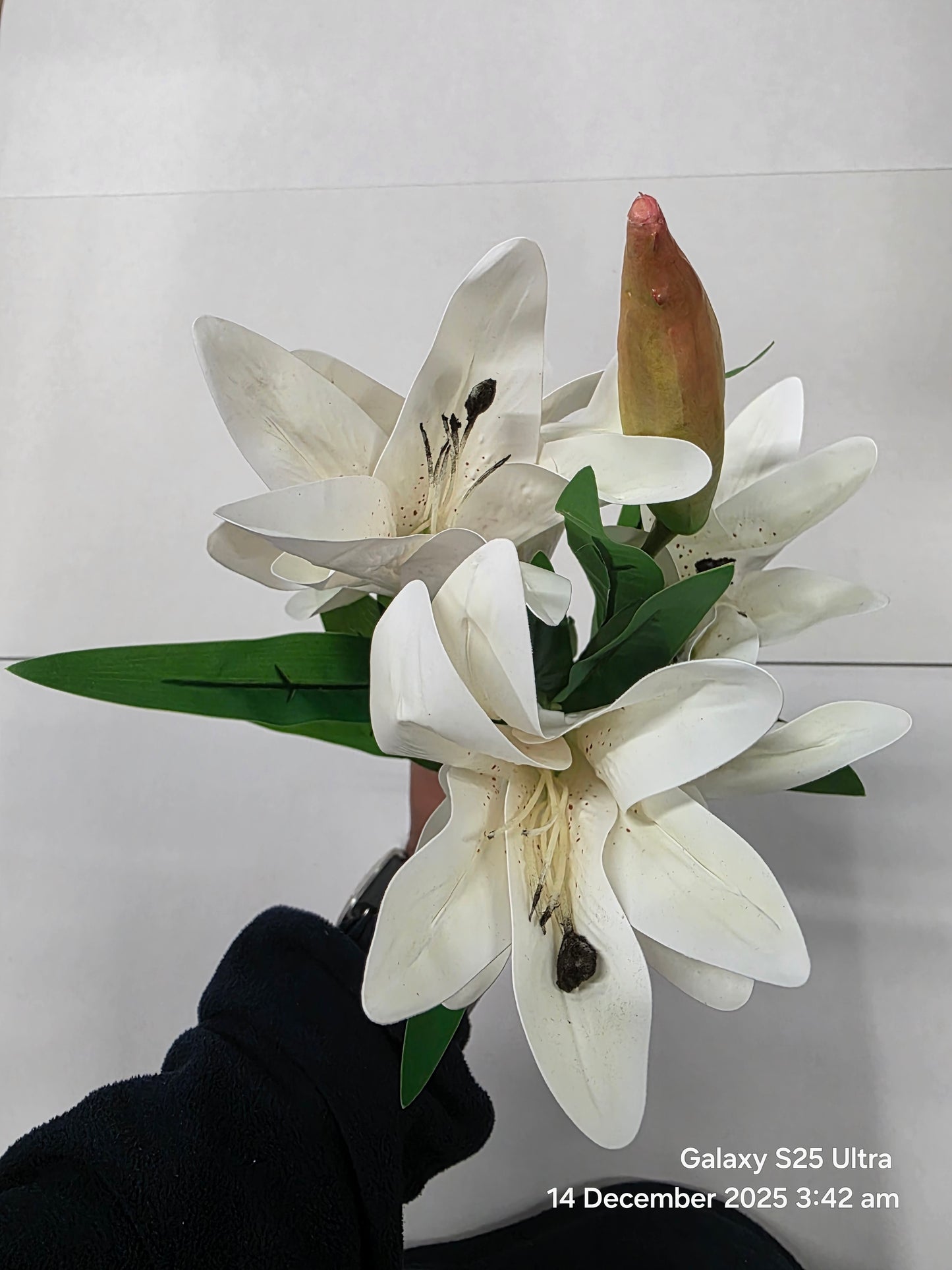 Artificial Lily Bush White