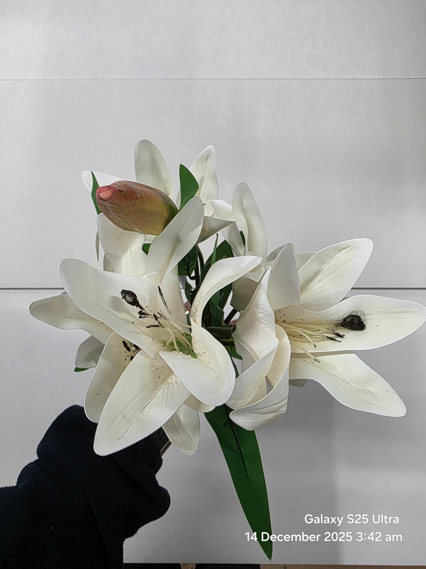 Artificial Lily Bush White