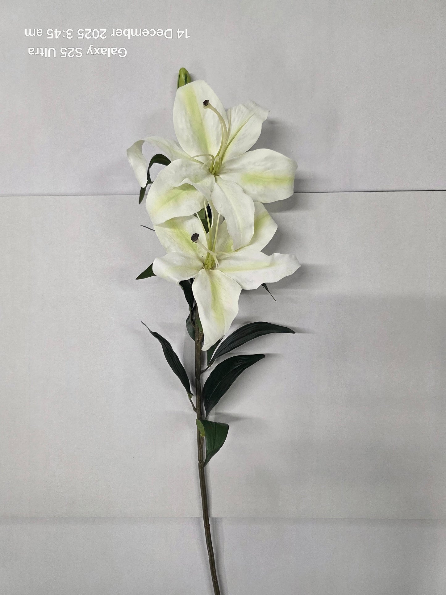Artificial Lily Spray White 95 Cm