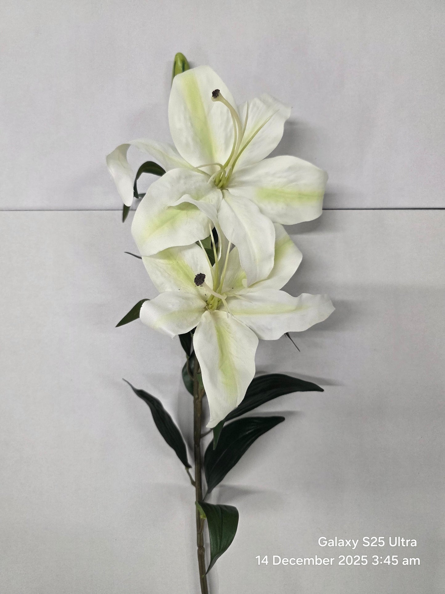 Artificial Lily Spray White 95 Cm