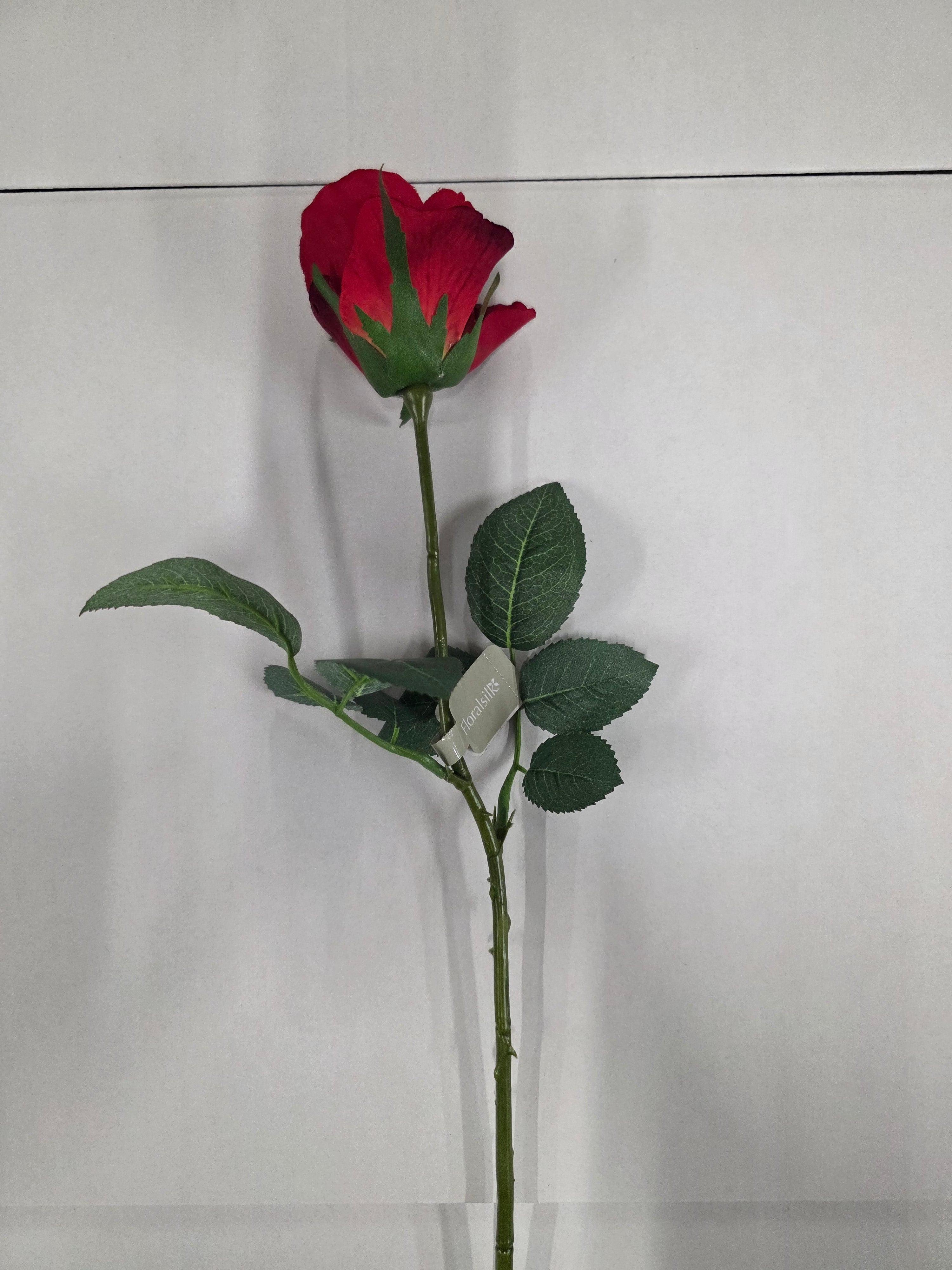 Artificial Amelia Rose Bud Red (PACK OF 2)