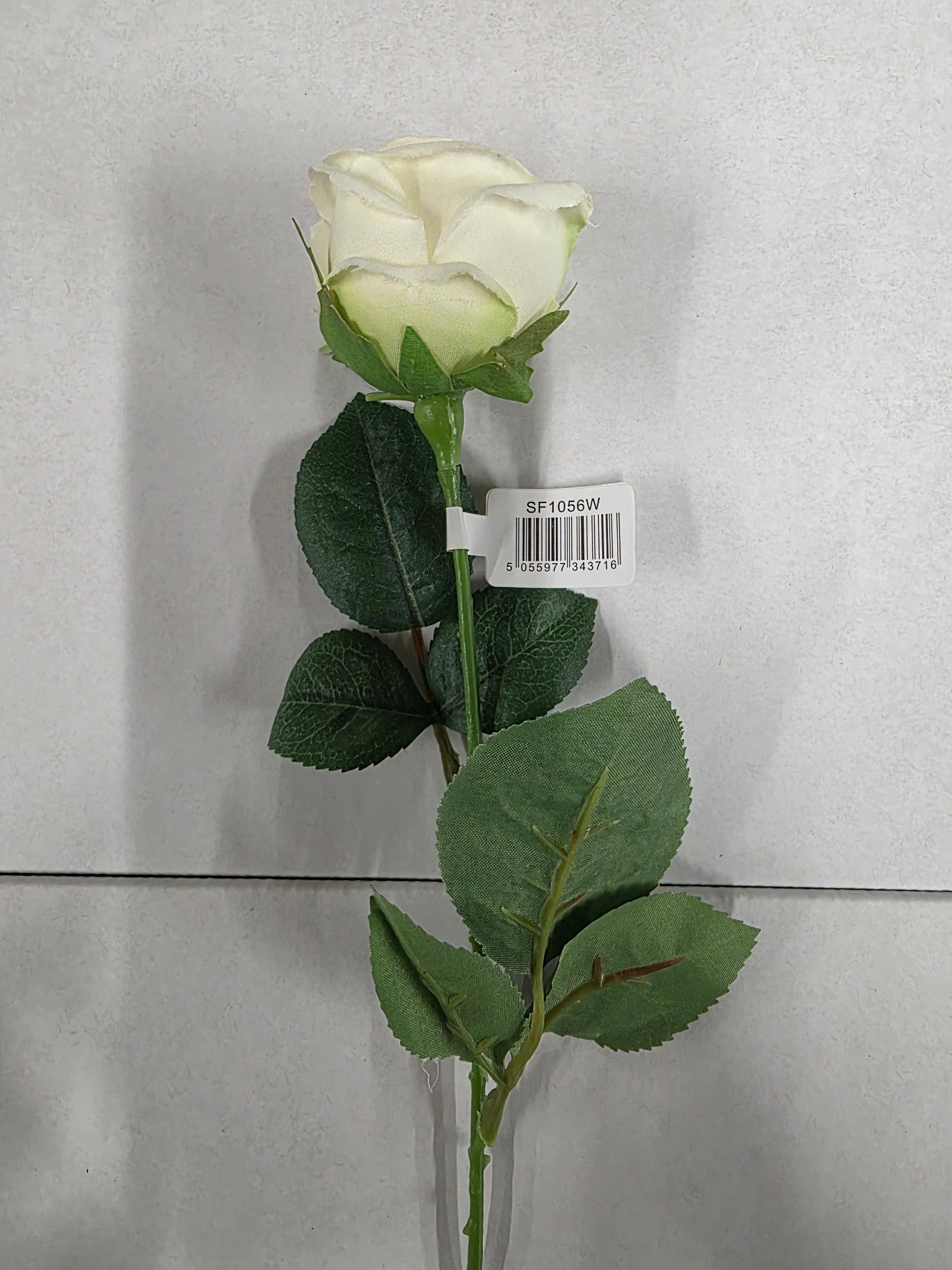 Artificial Buckingham Rose White (PACK OF 3)