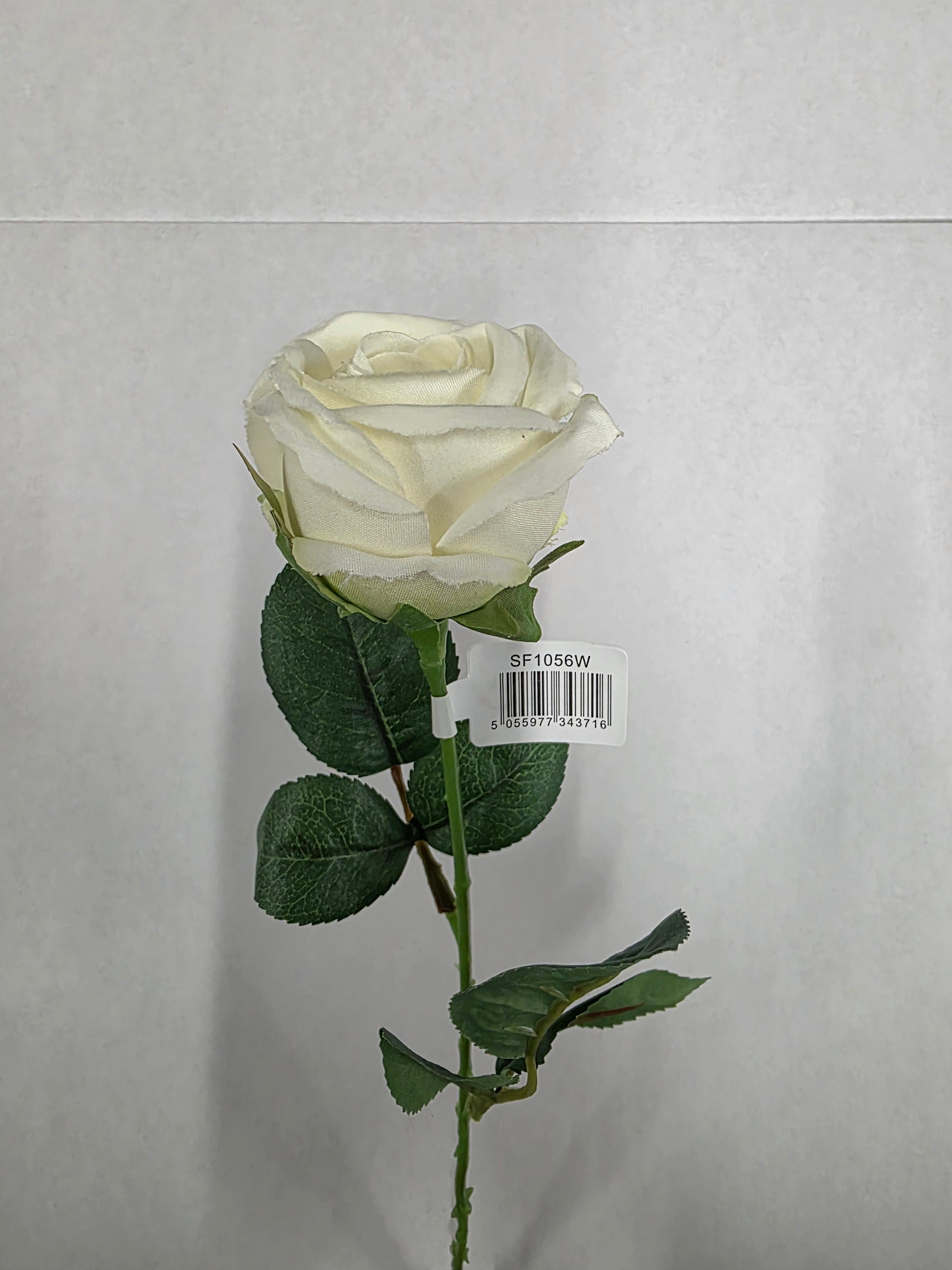Artificial Buckingham Rose White (PACK OF 3)