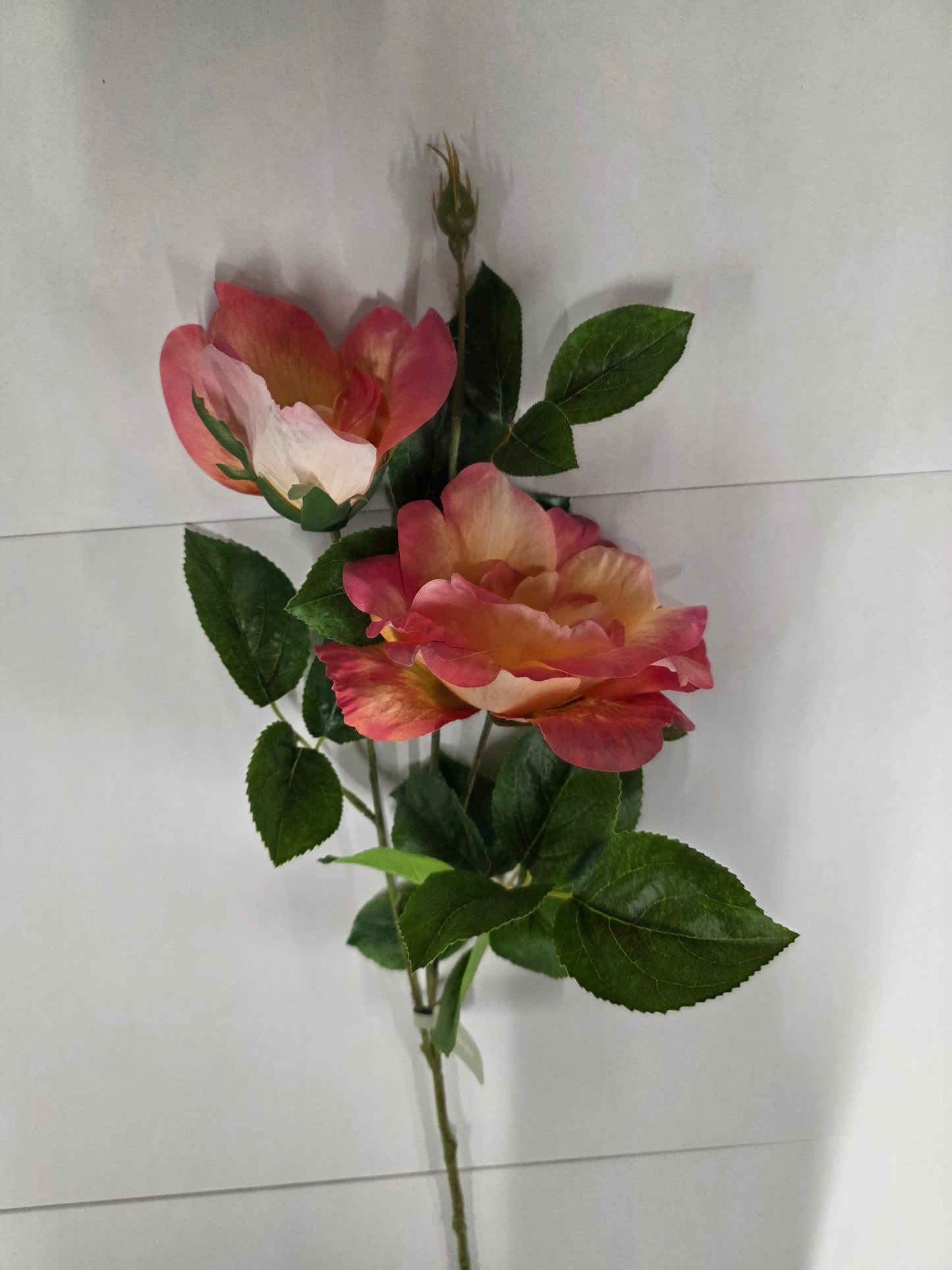 Artificial Charlotte Rose Spray Coral