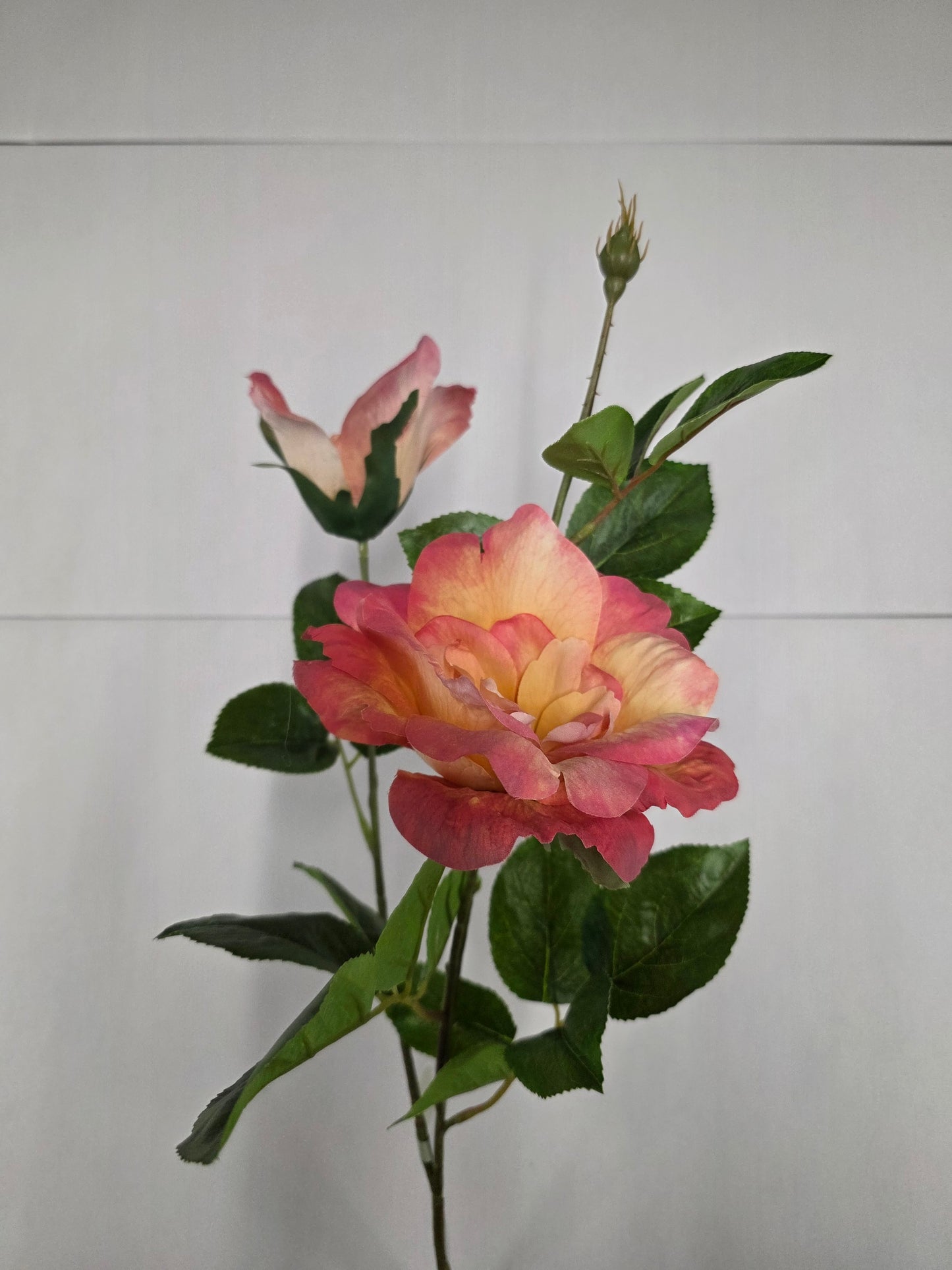 Artificial Charlotte Rose Spray Coral