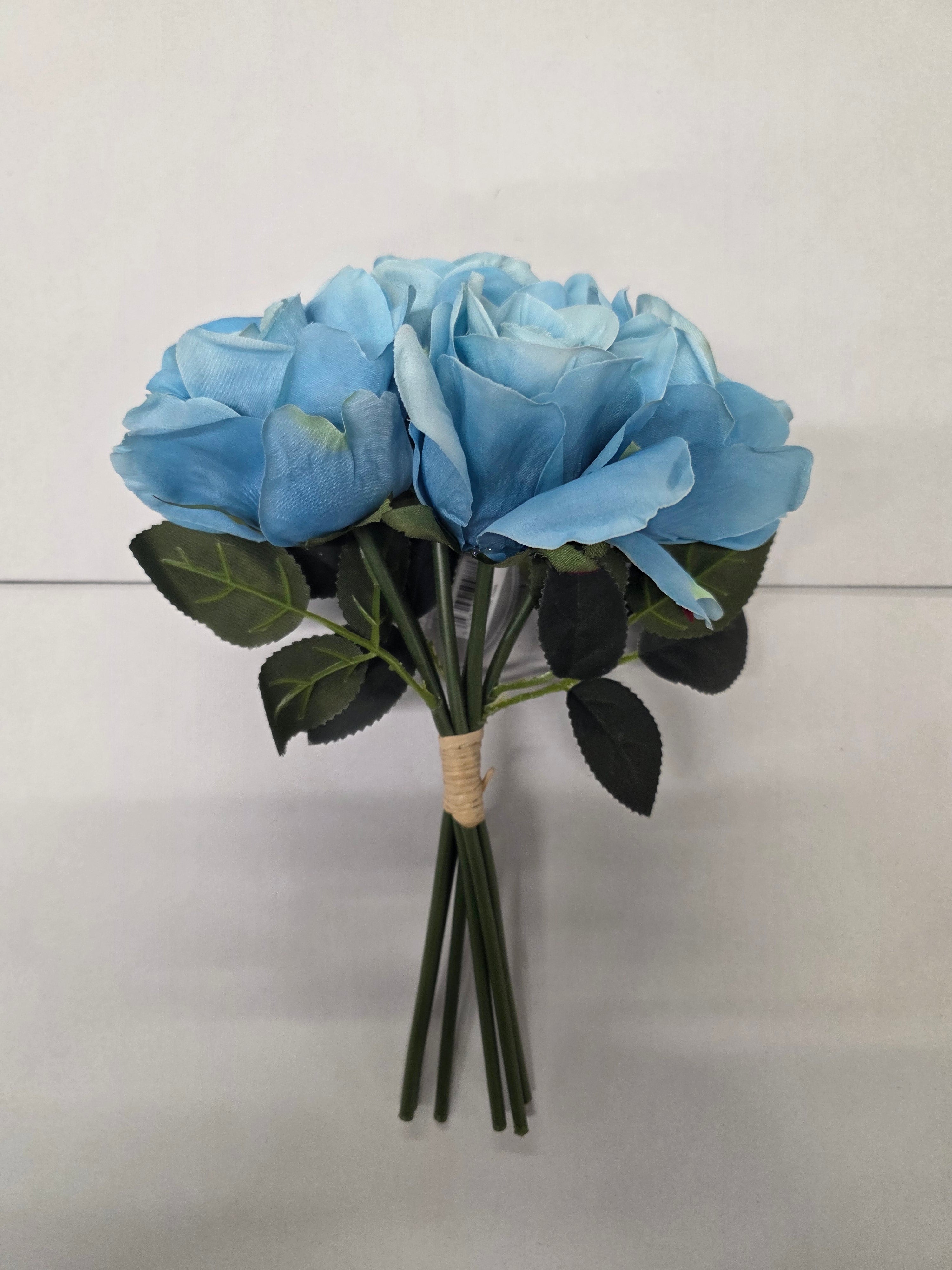 Artificial Eugenie Rose Bunch X 6 Blue