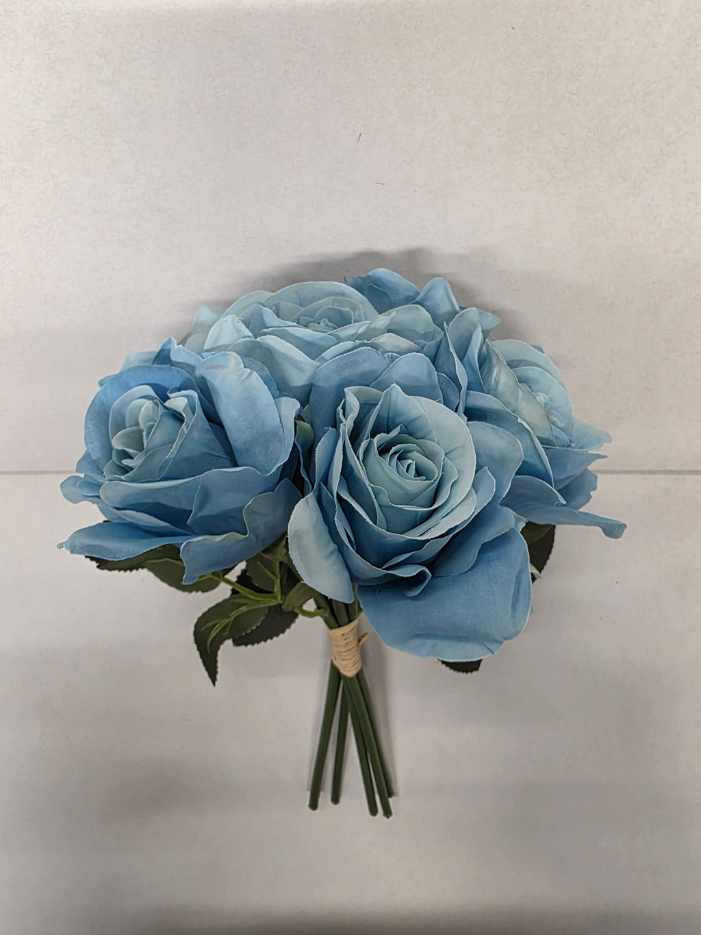Artificial Eugenie Rose Bunch X 6 Blue