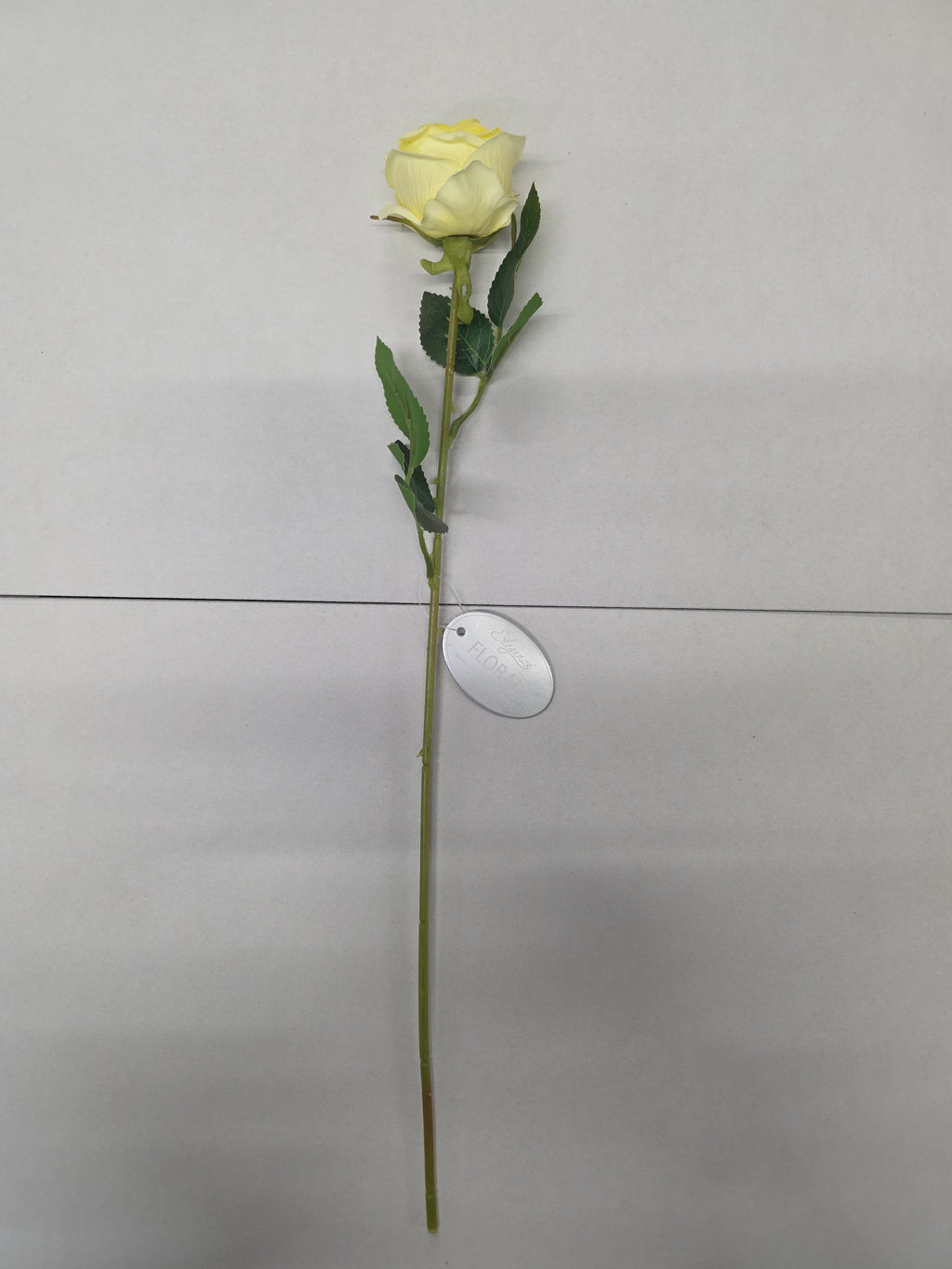 Artificial Gabriella Single Rose Pale Yellow 53cm (PACK OF 3)